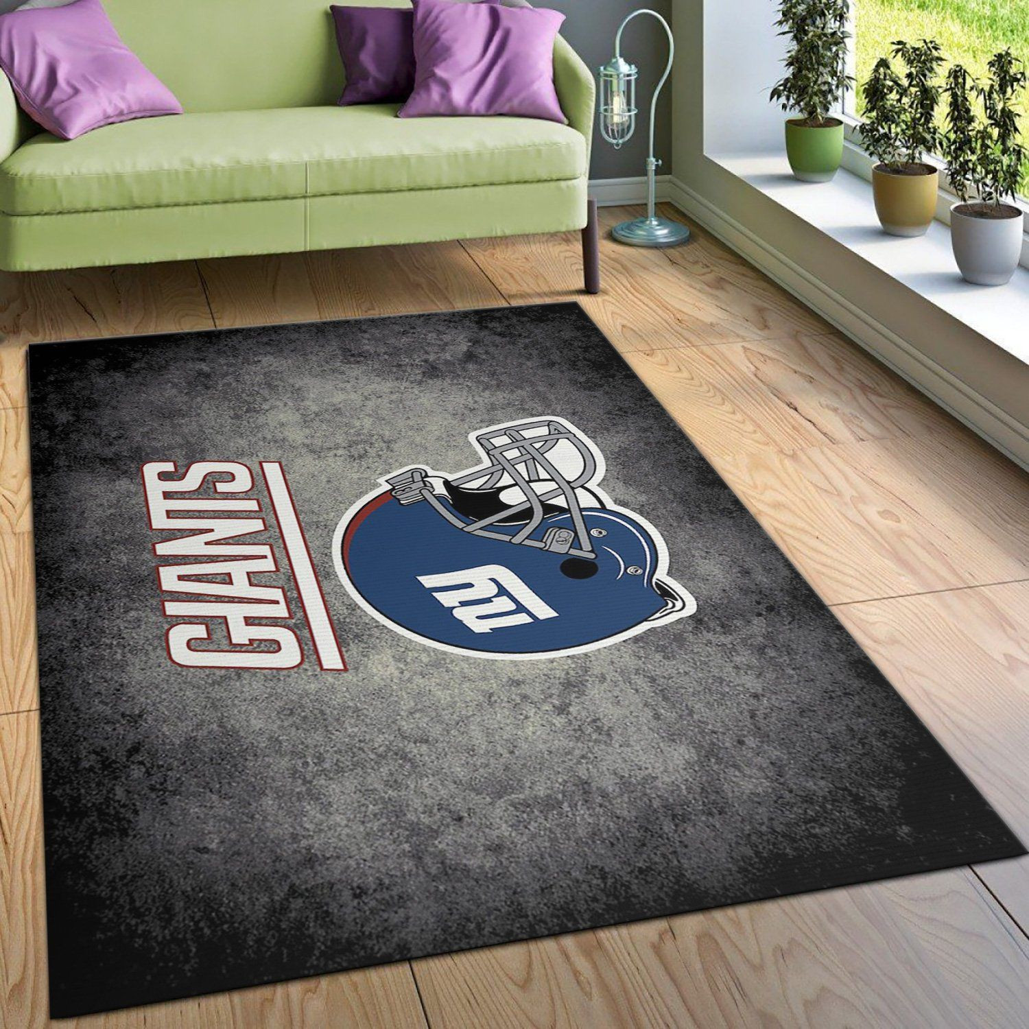 New York Giants Imperial Distressed Rug NFL Area Rug Carpet, Bedroom, Home Decor Floor Decor - Indoor Outdoor Rugs