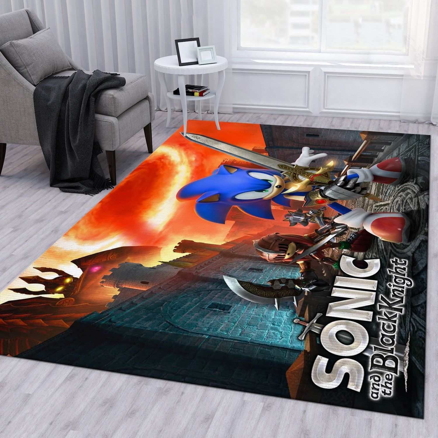 Sonic Knight Ver2 Area Rug Living Room Rug Christmas Gift US Decor - Indoor Outdoor Rugs