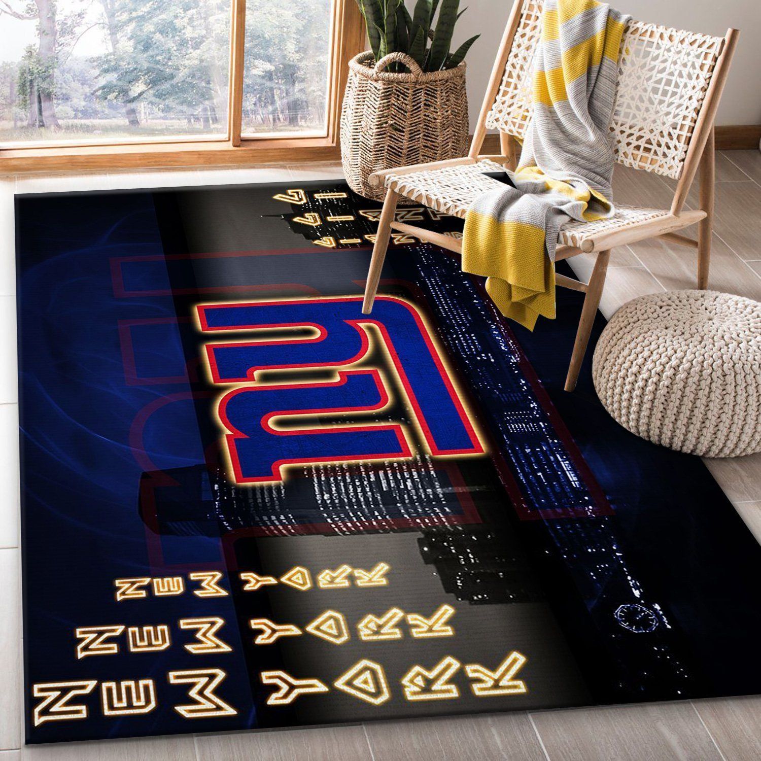 New York Giants Nfl Area Rug For Christmas Living Room Rug Home US Decor - Indoor Outdoor Rugs