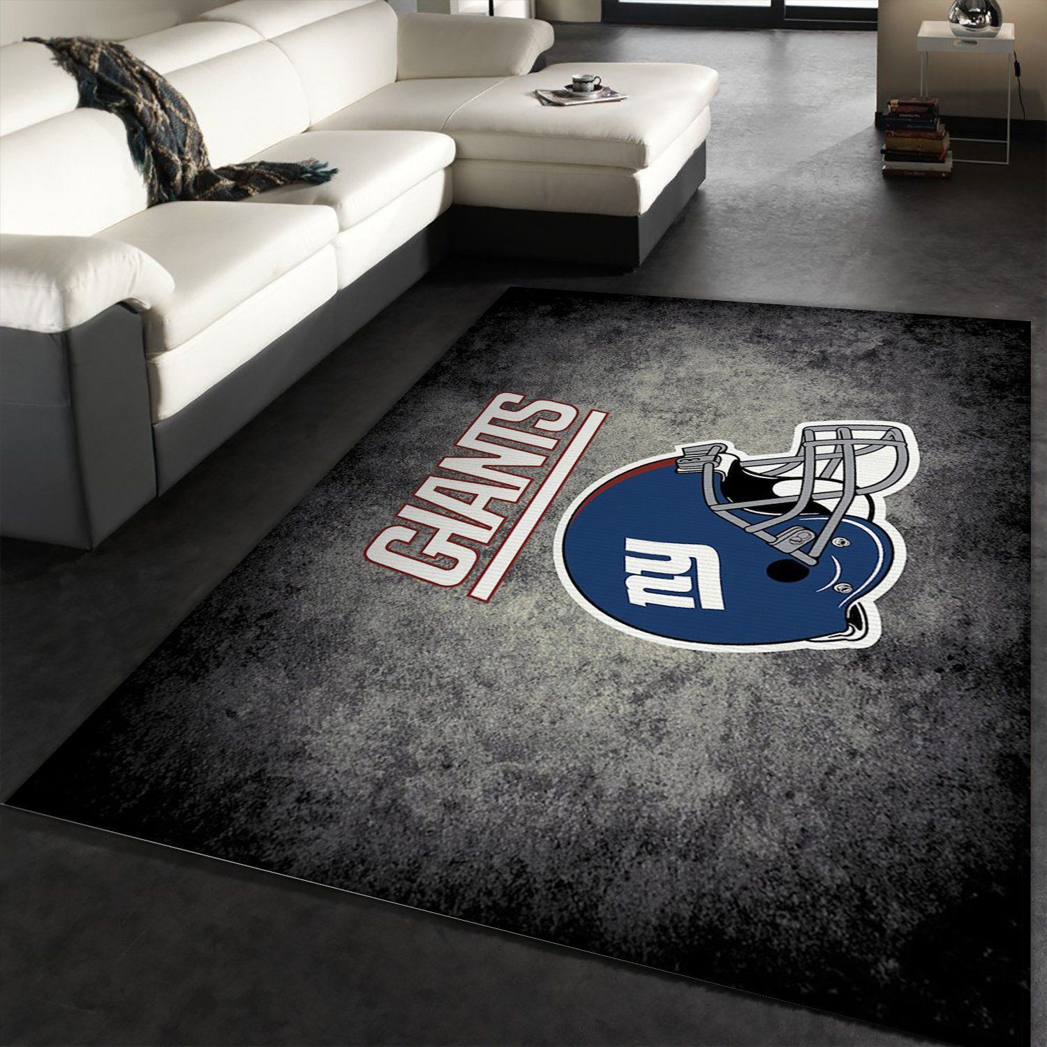 New York Giants Imperial Distressed Rug NFL Area Rug Carpet, Bedroom, Home Decor Floor Decor - Indoor Outdoor Rugs