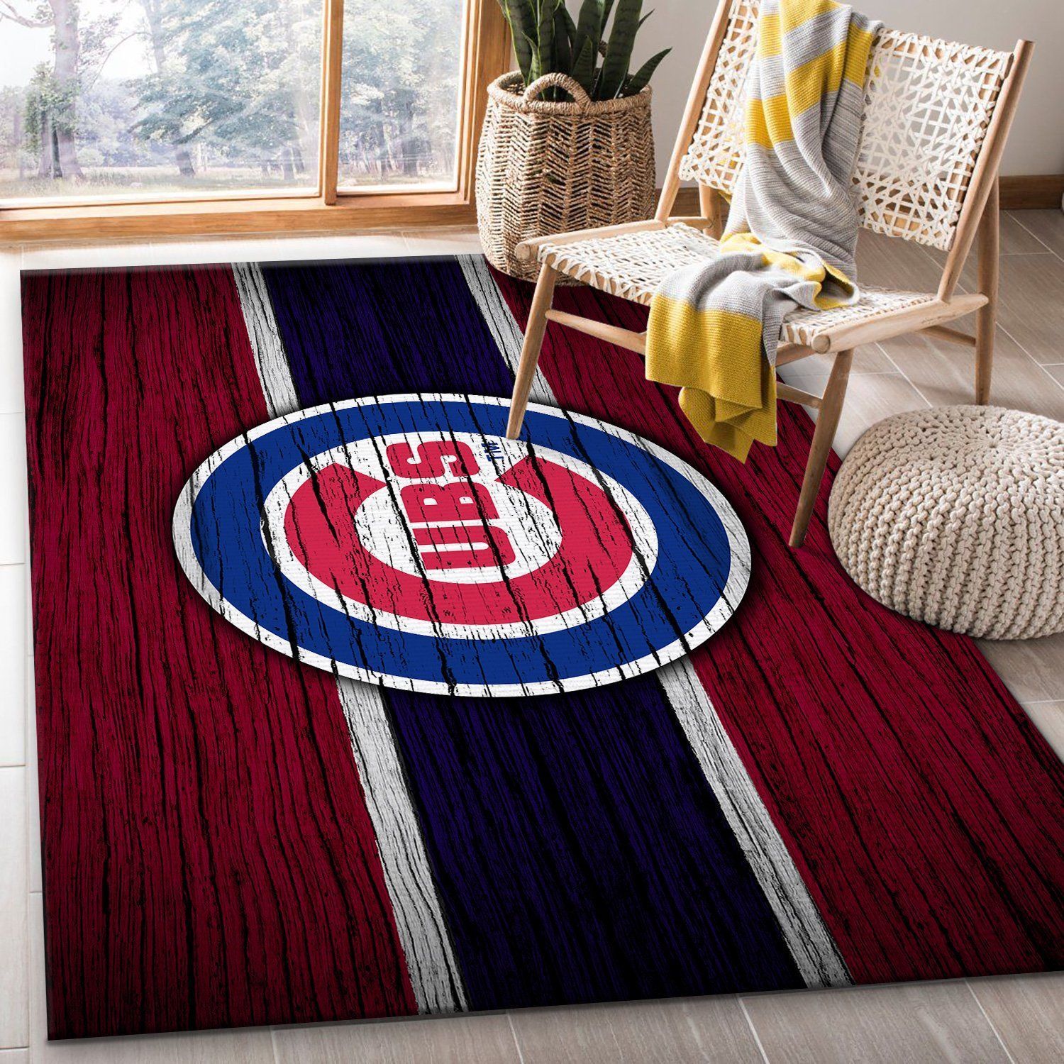 Chicago Cubs MLB Baseball Area Rug MLB241056 Baseball Floor Decor The US Decor - Indoor Outdoor Rugs