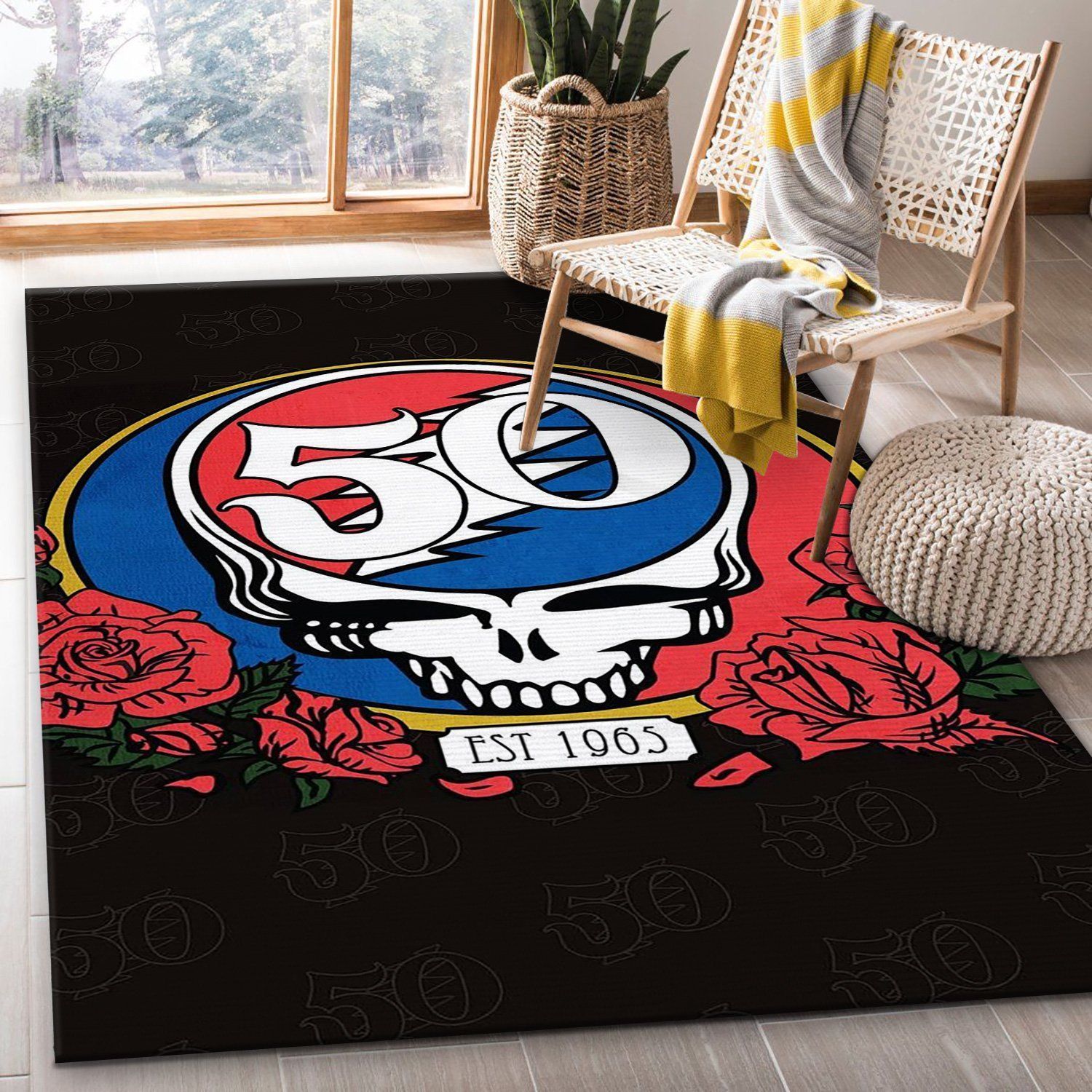 Grateful Dead Area Rug Living Room Rug Home US Decor - Indoor Outdoor Rugs