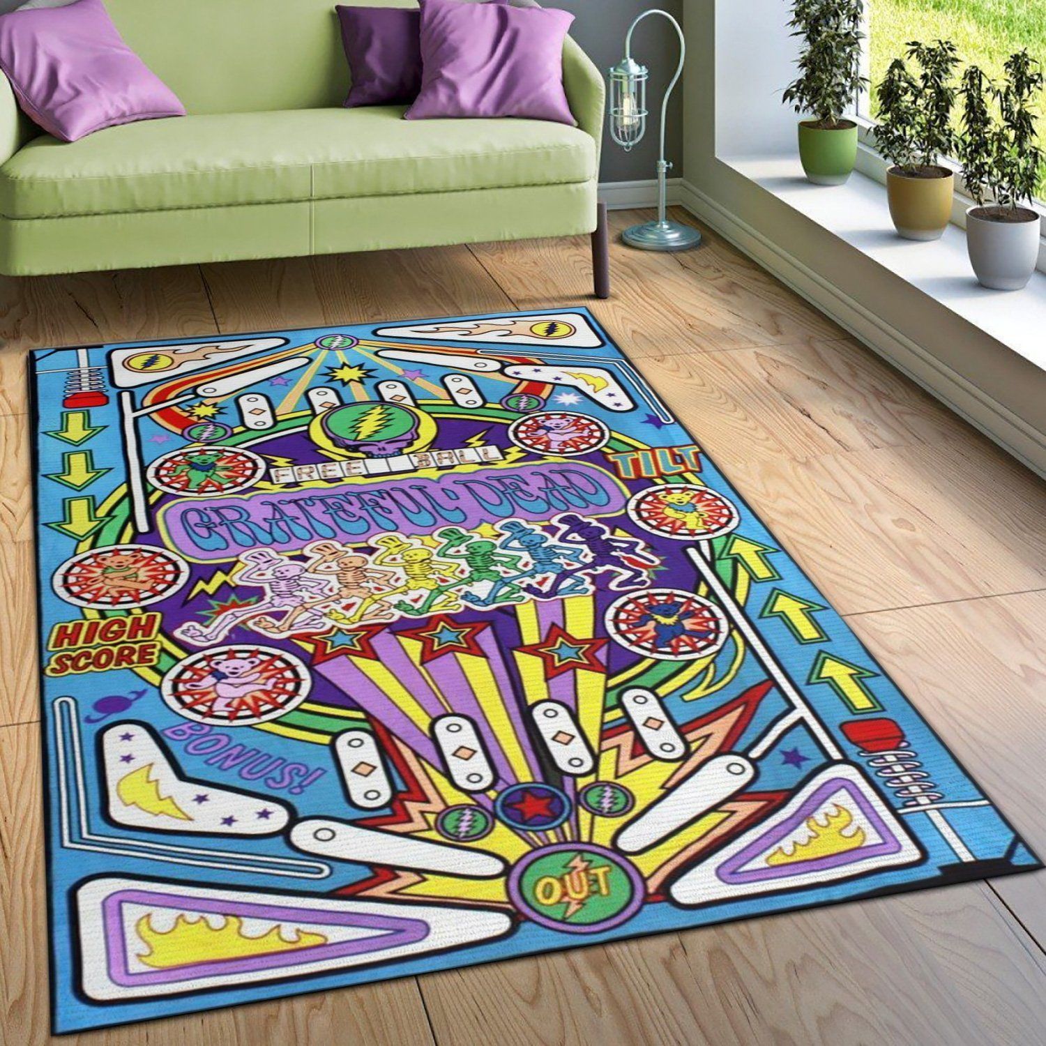 Grateful Dead Area Rug Living room and bedroom Rug Home US Decor - Indoor Outdoor Rugs