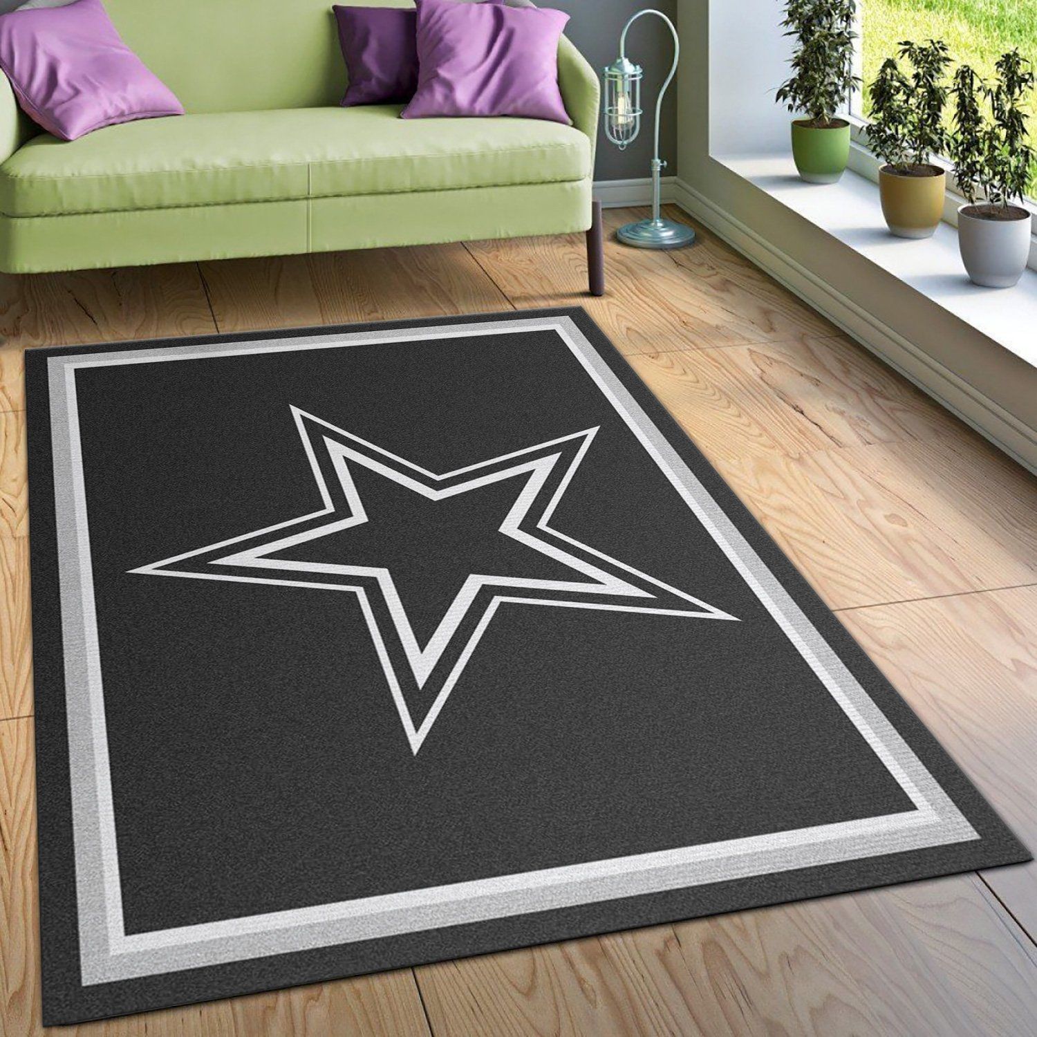 Dallas Cowboys Area Rug NFL Football Floor Decor - Indoor Outdoor Rugs