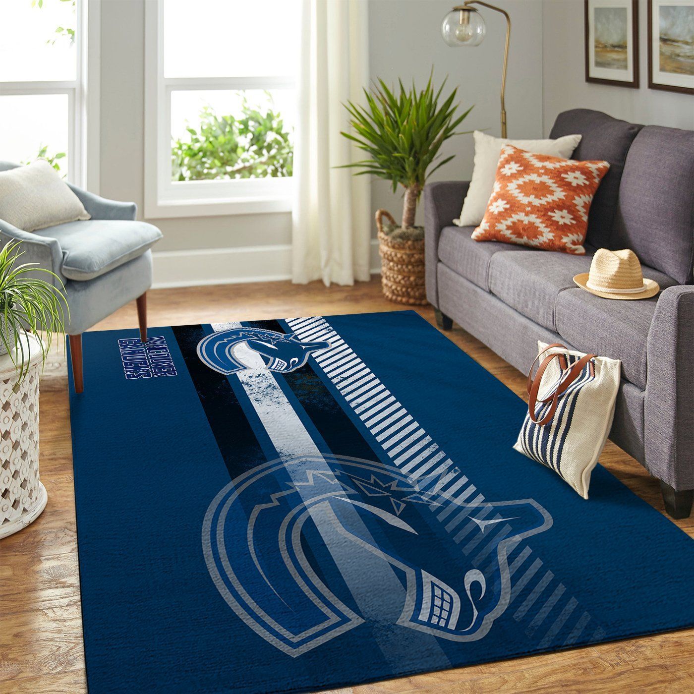 Vancouver Canucks Nhl Team Logo Nice Gift Home Decor Rectangle Area Rug - Indoor Outdoor Rugs