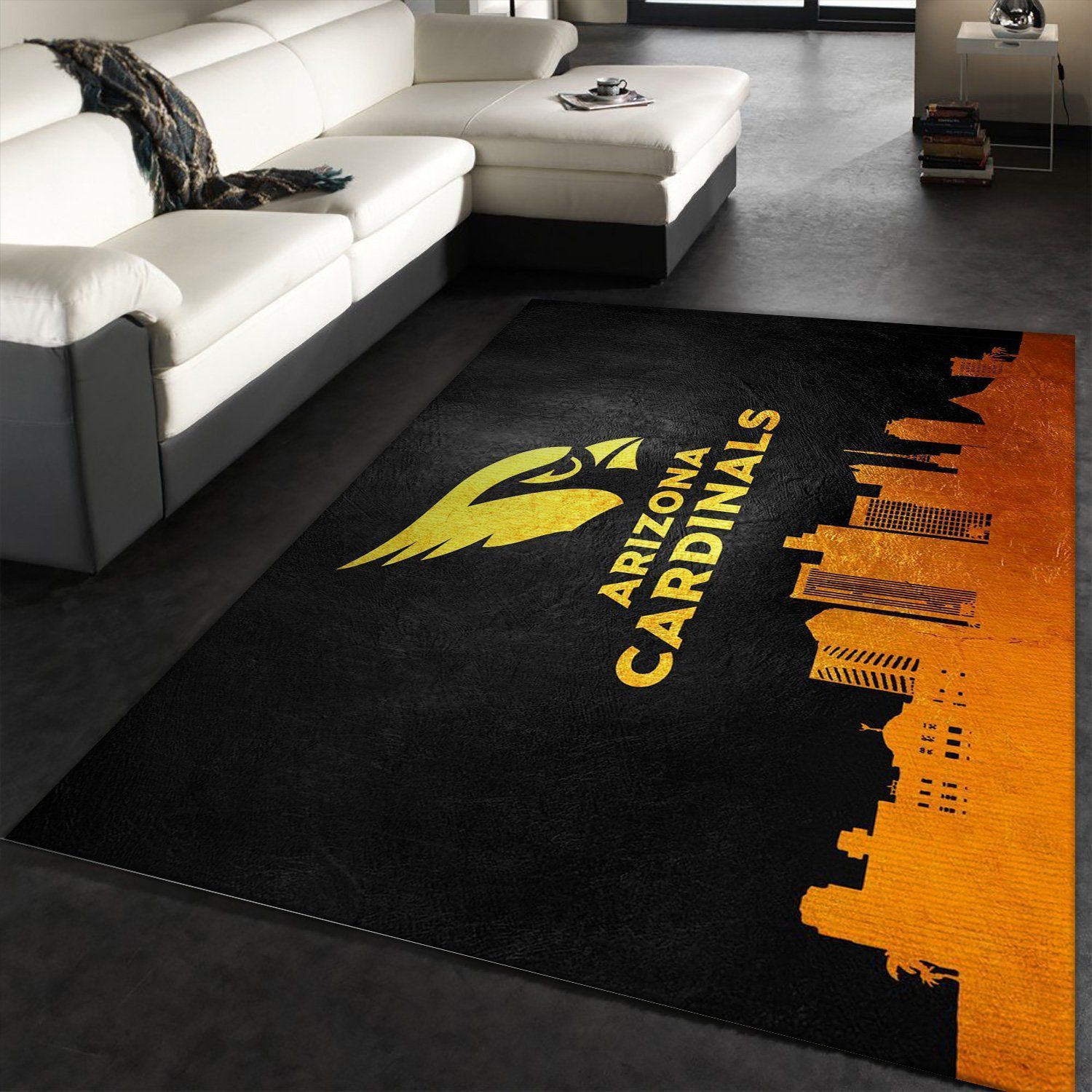 Arizona Cardinals Skyline NFL Area Rug, Living room and bedroom Rug, Home US Decor - Indoor Outdoor Rugs