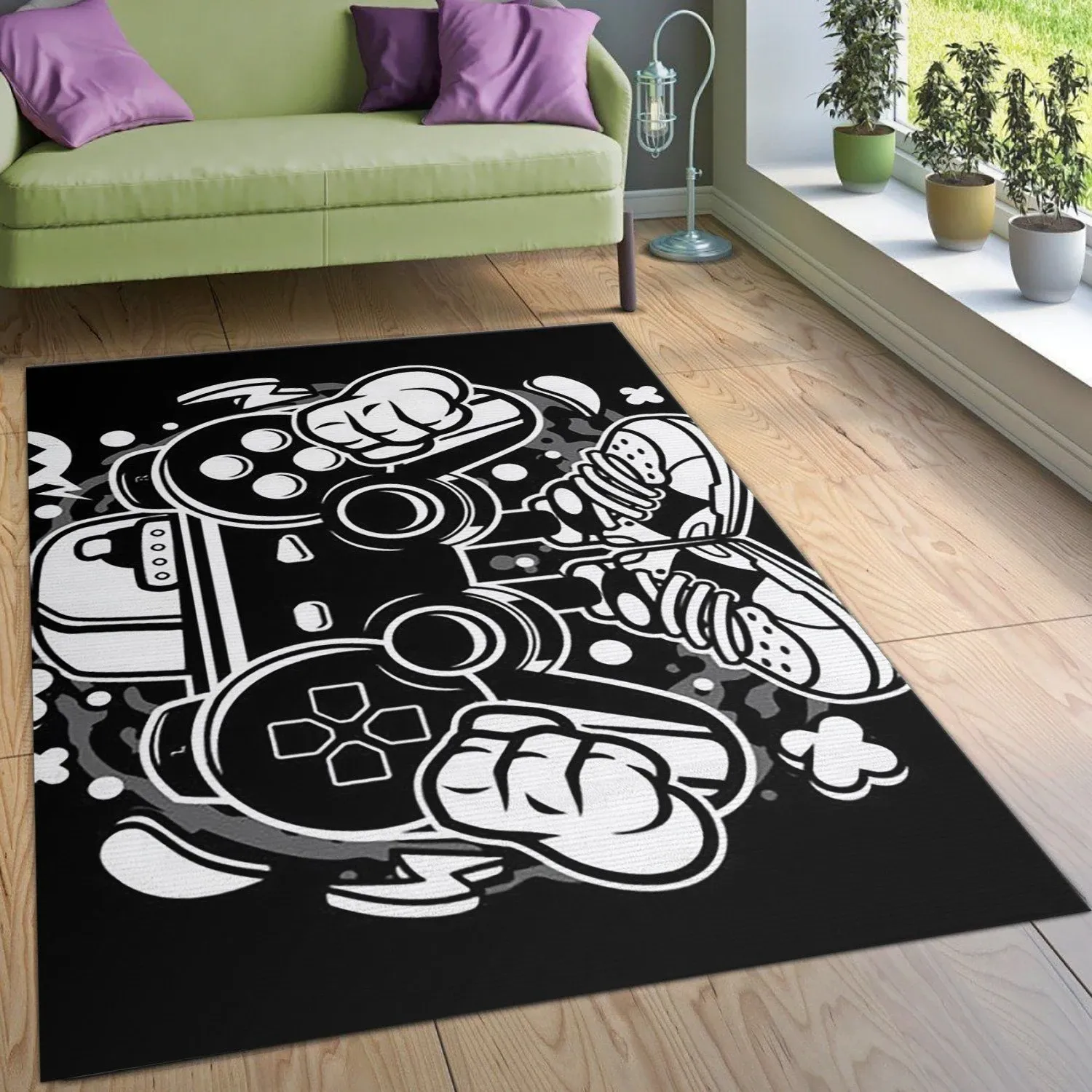 Playstation V23 Area Rug For Gift Living Room Rug US Gift Decor - Indoor Outdoor Rugs