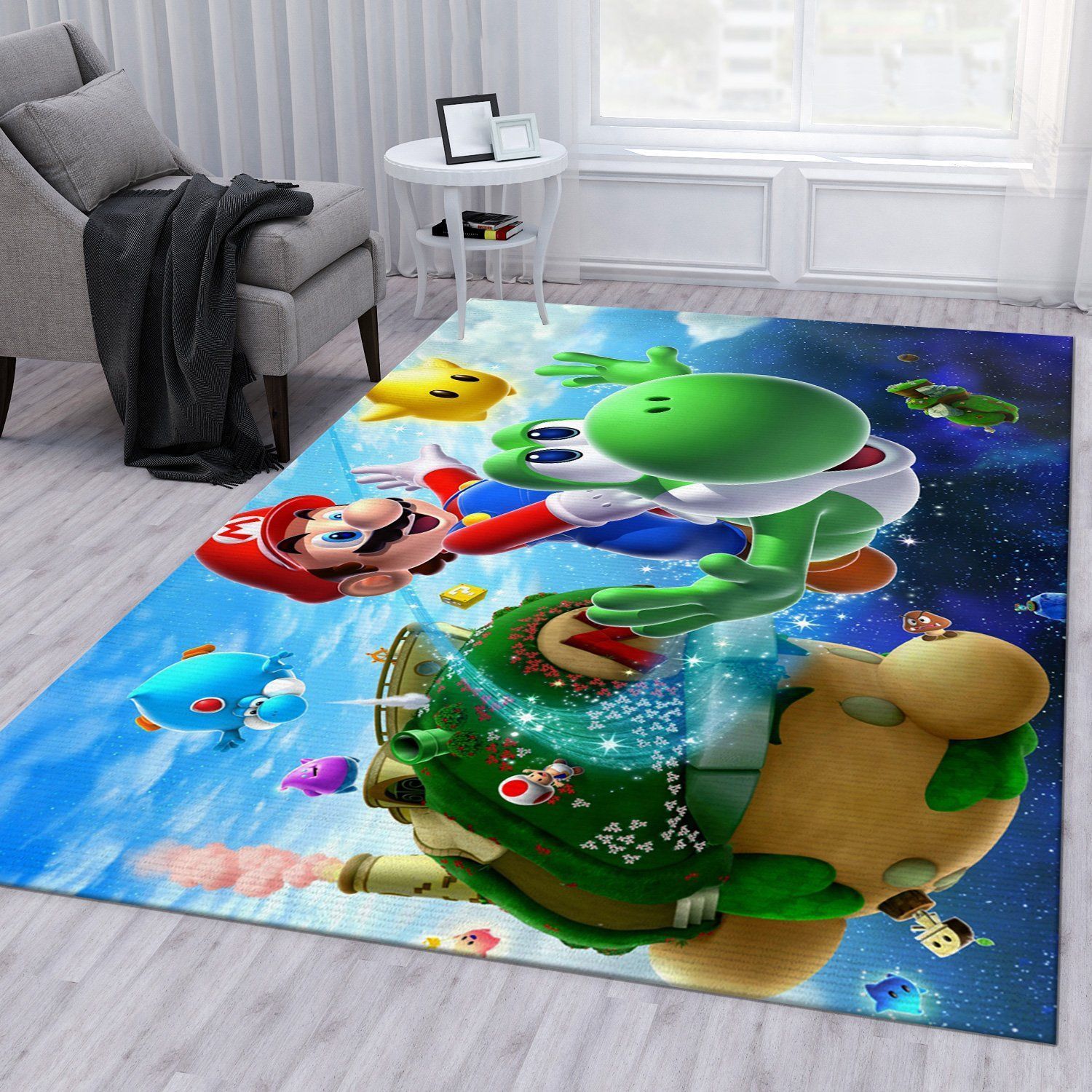 Mario Fly Area Rug Living Room Rug US Gift Decor - Indoor Outdoor Rugs