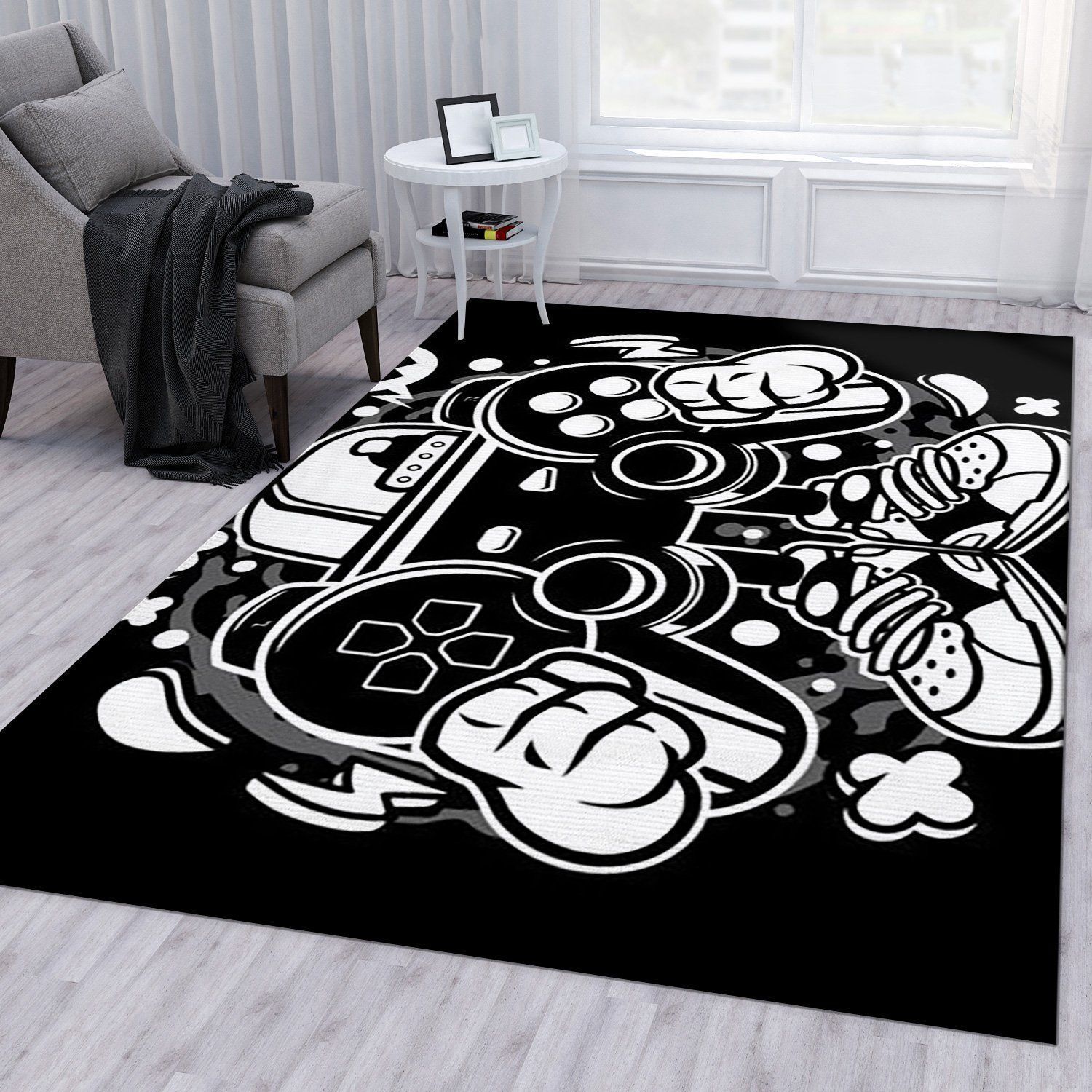 Playstation V23 Area Rug For Gift Living Room Rug US Gift Decor - Indoor Outdoor Rugs