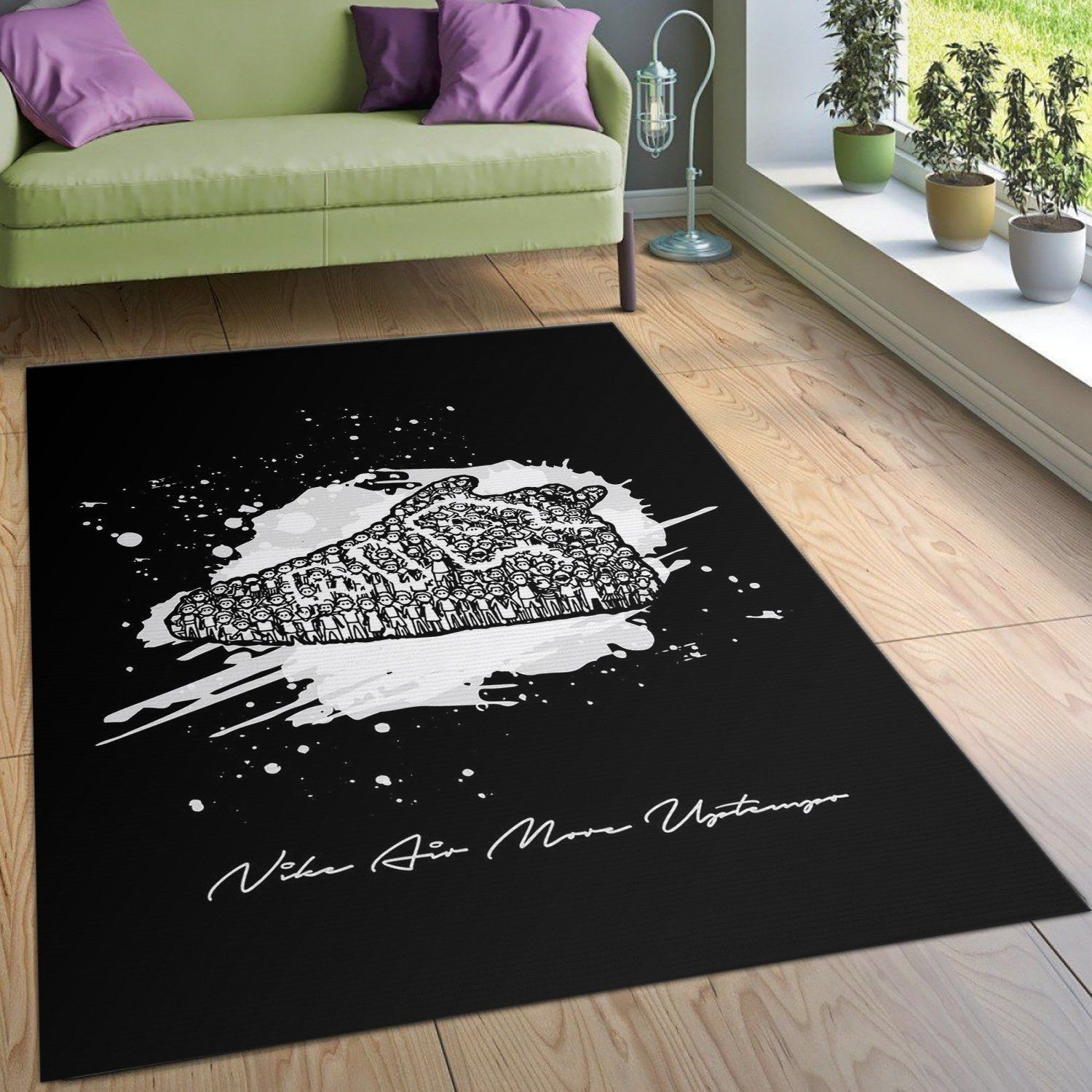 Air More Uptempo Doodle Area Rug For Christmas Living Room Rug Family Gift US Decor - Indoor Outdoor Rugs