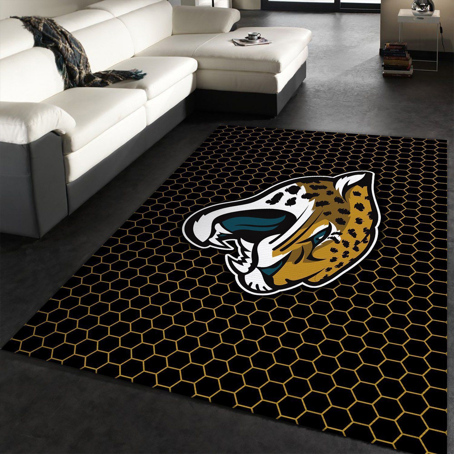 Jacksonville Jaguars NFL Rug Room Carpet Sport Custom Area Floor Home Decor - Indoor Outdoor Rugs