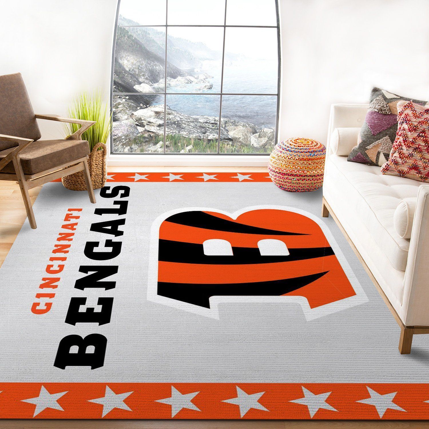 Cincinnati Bengals Banner Nfl Area Rug Living Room Rug US Gift Decor - Indoor Outdoor Rugs