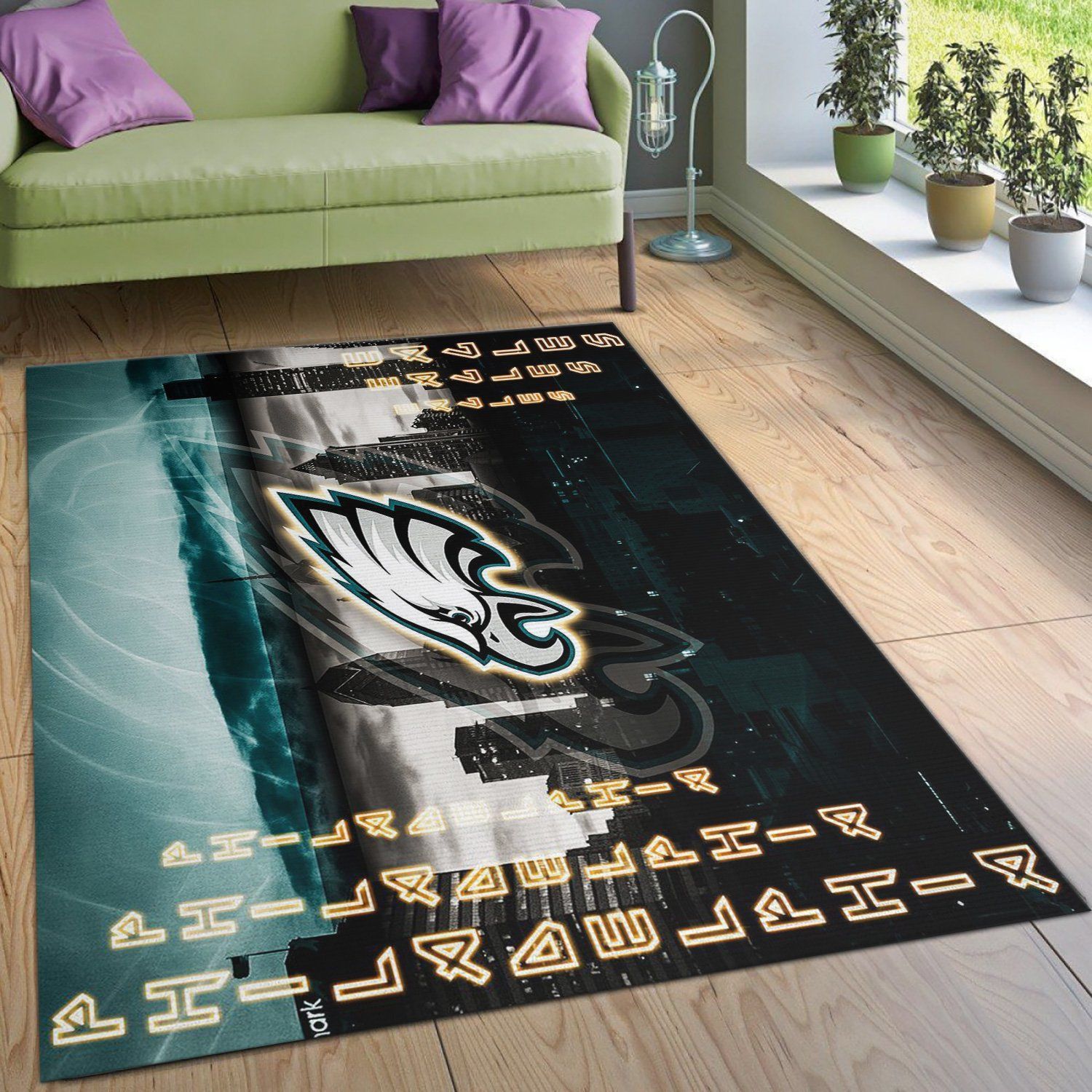 Philadelphia Eagles Nfl Area Rug For Christmas Bedroom Rug Christmas Gift US Decor - Indoor Outdoor Rugs