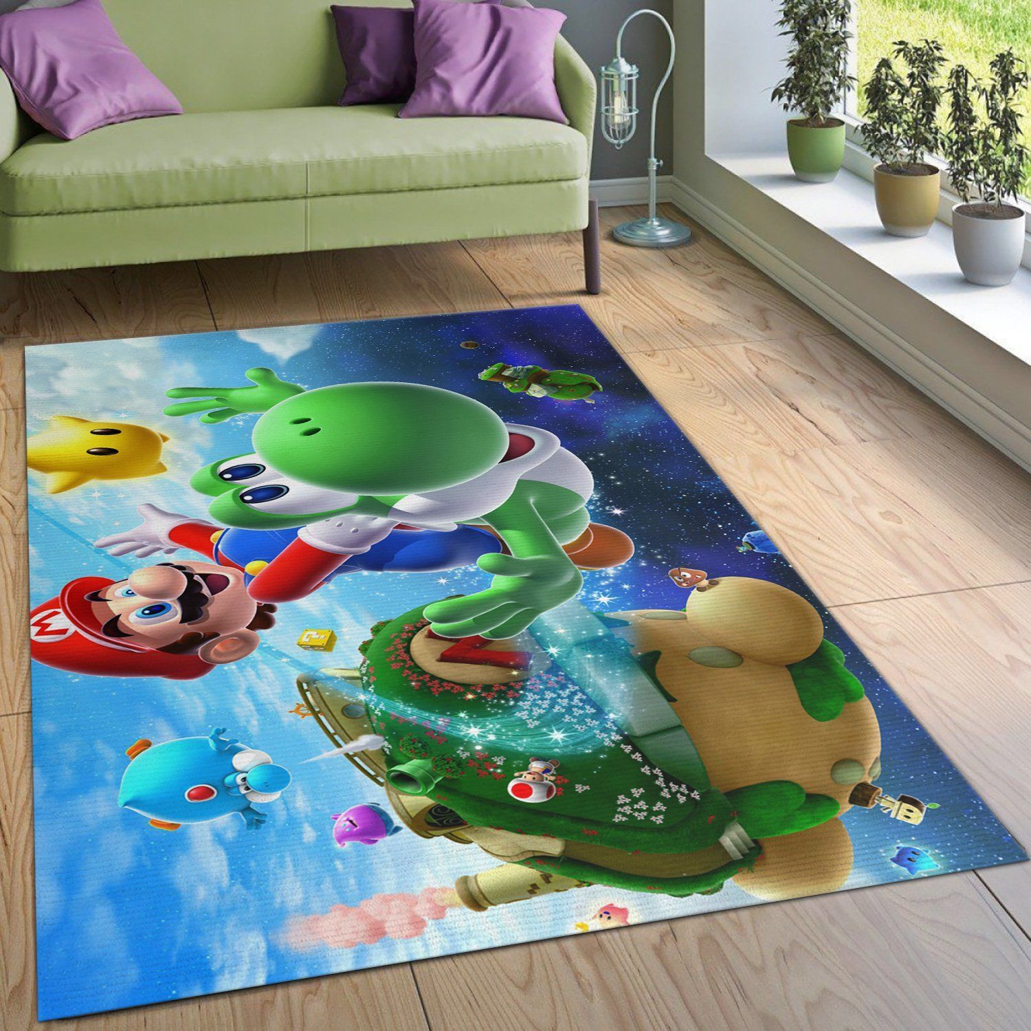 Mario Fly Area Rug Living Room Rug US Gift Decor - Indoor Outdoor Rugs