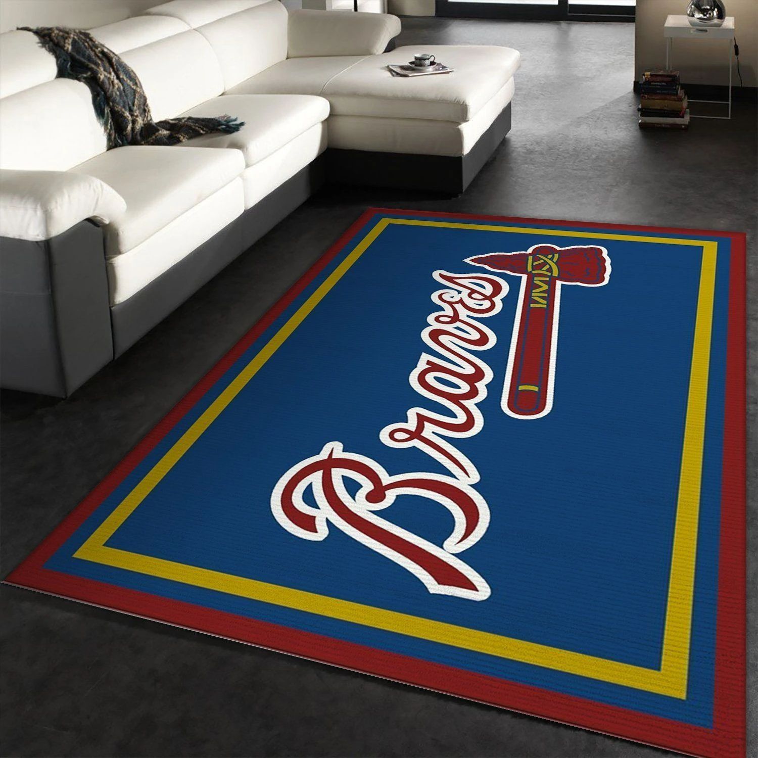 Atlanta Braves Imperial Spirit Rug Area Rug, Living room and bedroom Rug, Christmas Gift US Decor - Indoor Outdoor Rugs