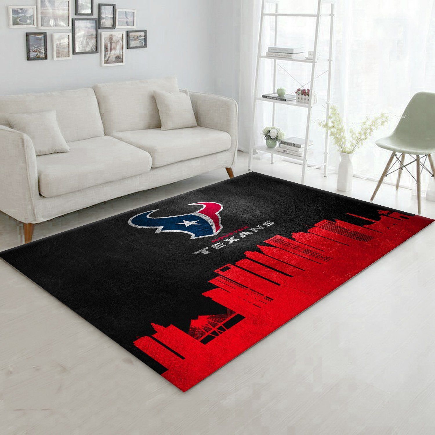 Houston Texans Skyline NFL Area Rug, Living Room Rug, Family Gift US Decor - Indoor Outdoor Rugs