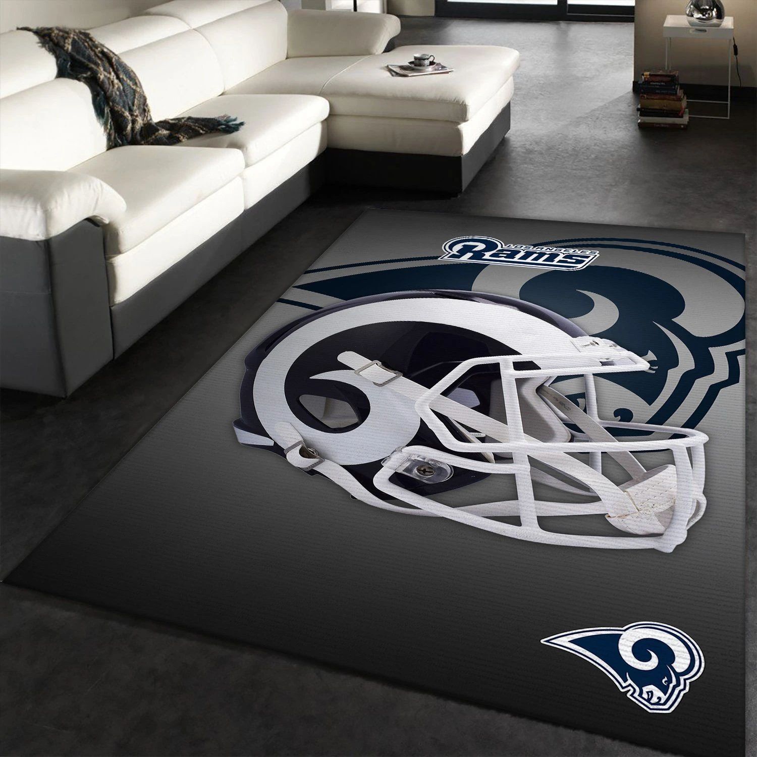 Los Angeles Rams NFL Team Logo Area Rugs Living Room Carpet Floor Decor The US Decor - Indoor Outdoor Rugs