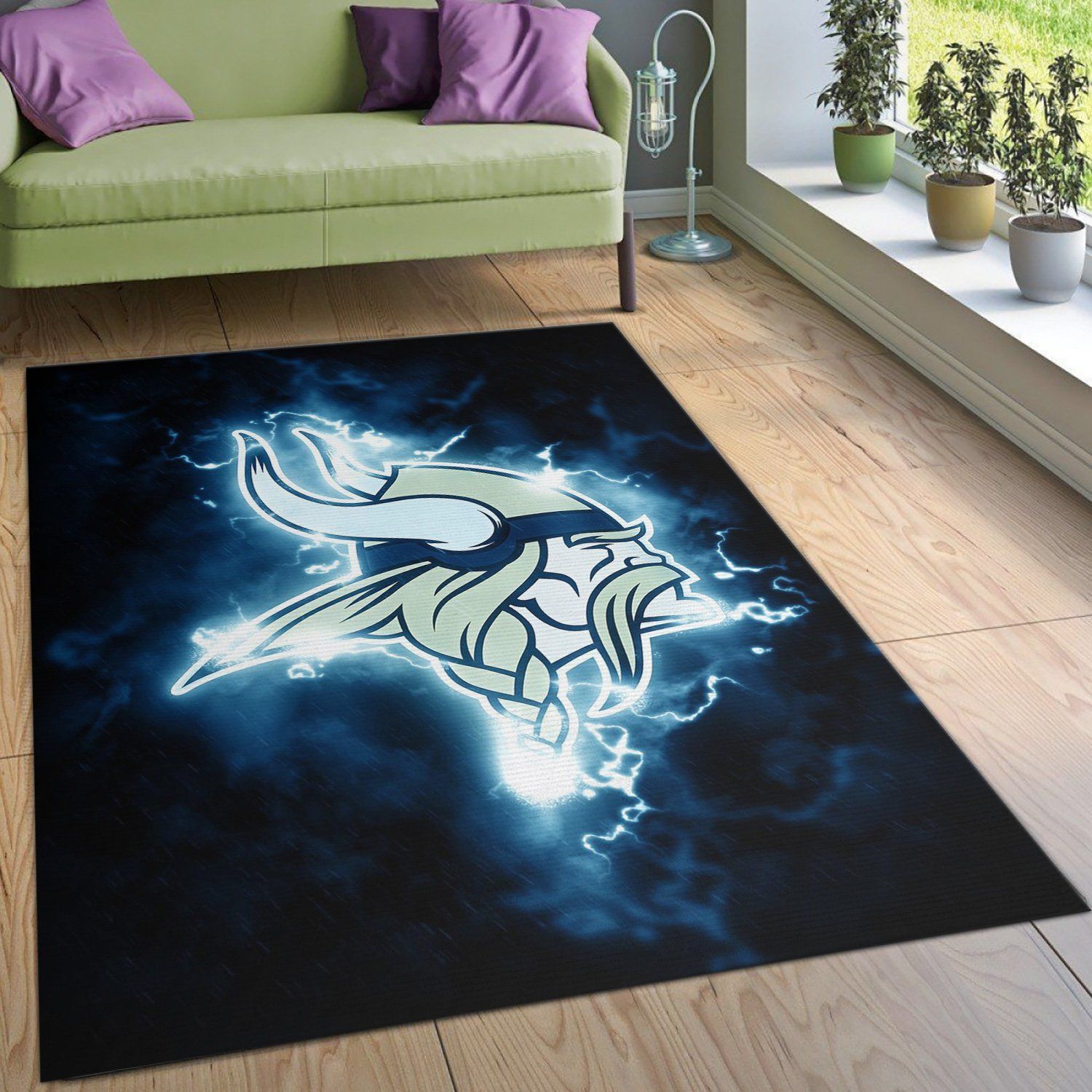 Minnesota Vikings NFL Area Rug Bedroom Rug Home Decor Floor Decor - Indoor Outdoor Rugs