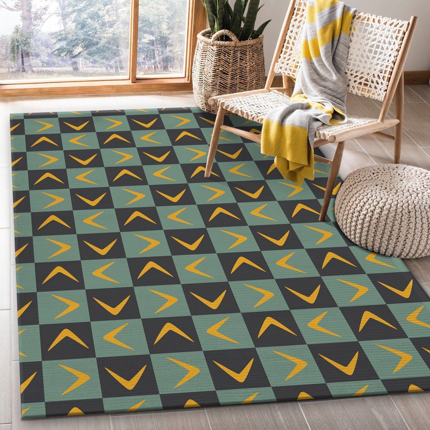 Midcentury Pattern 46 Area Rug, Living Room Rug, Home US Decor - Indoor Outdoor Rugs