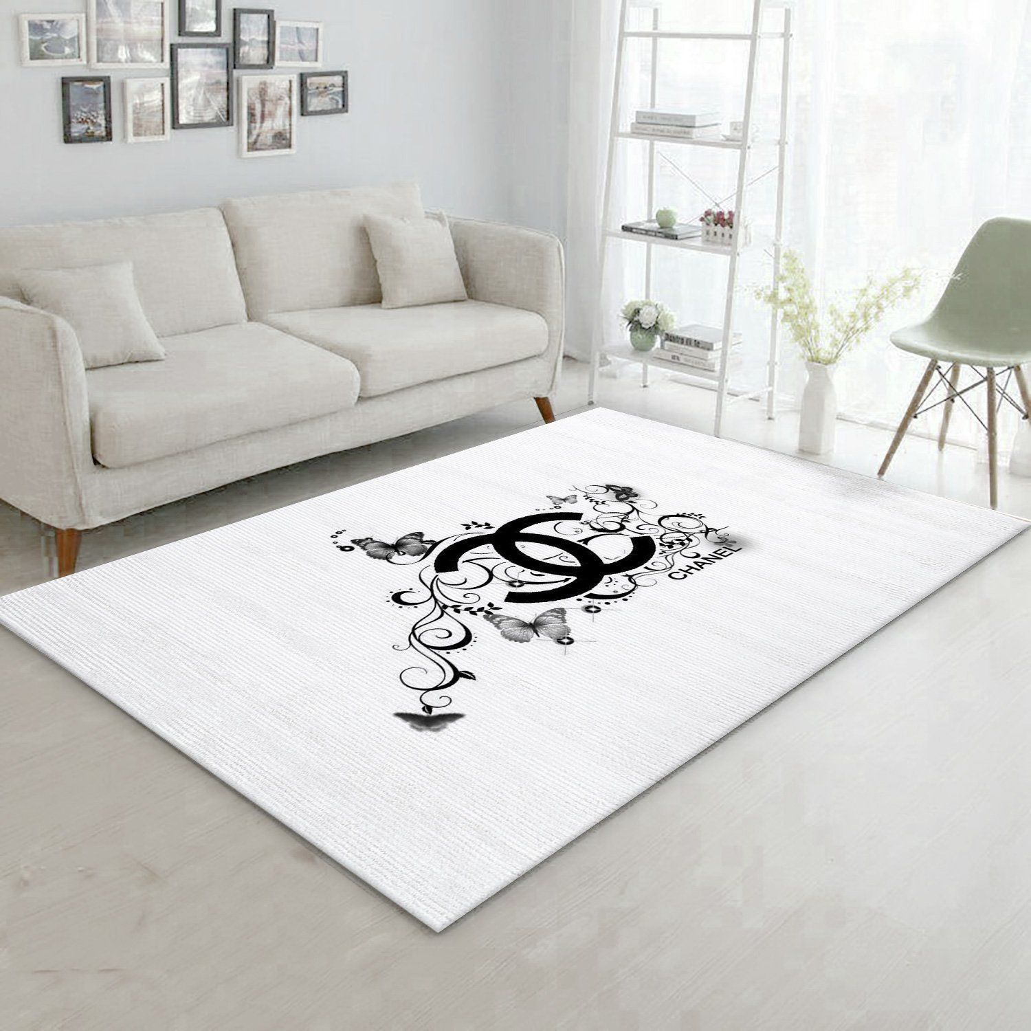 Chanel Area Rug Living Room Rug Christmas Gift US Decor - Indoor Outdoor Rugs