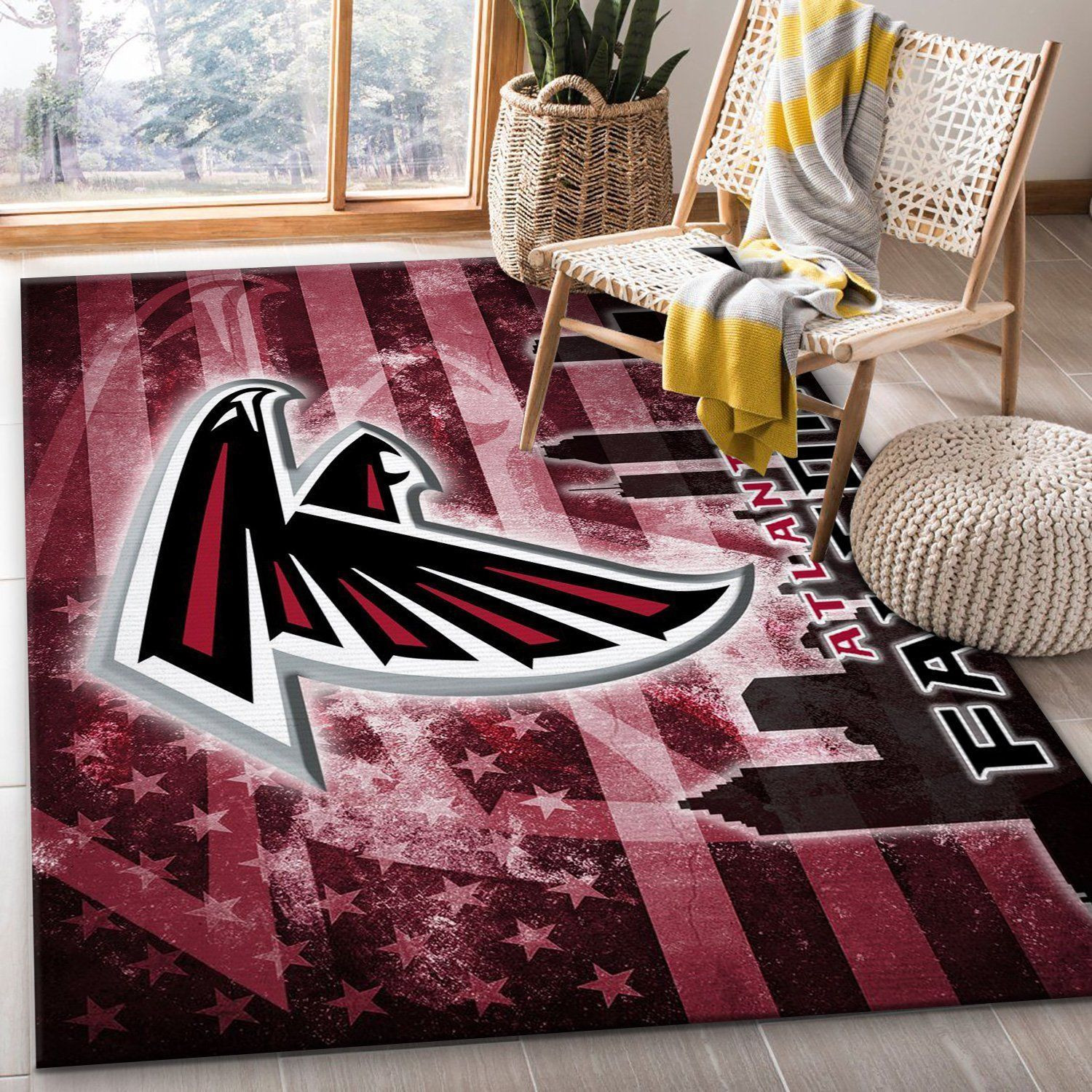 Atlanta Falcons NFL Rug Bedroom Rug Christmas Gift US Decor - Indoor Outdoor Rugs