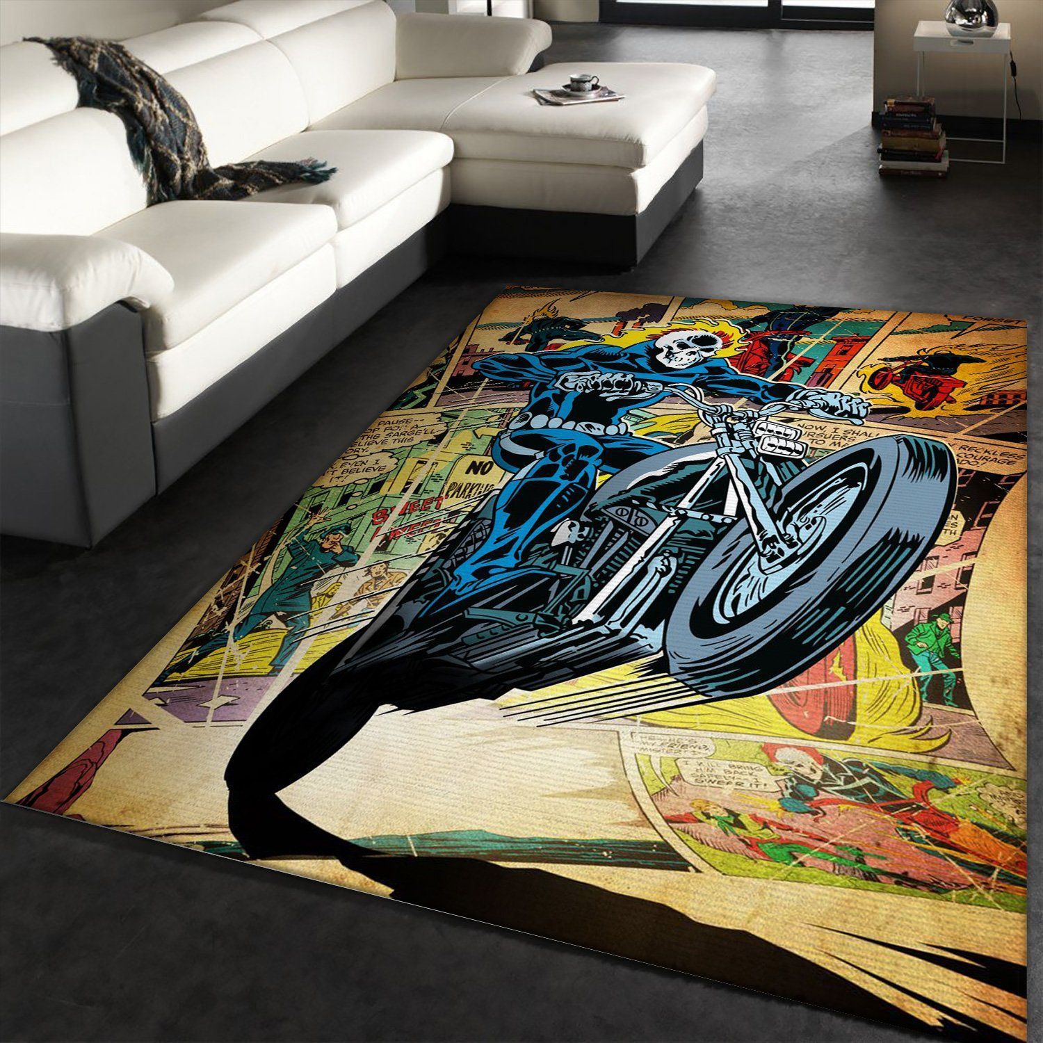 Ghost Rider Hero Movie Area Rug For Christmas Bedroom Home Decor Floor Decor - Indoor Outdoor Rugs