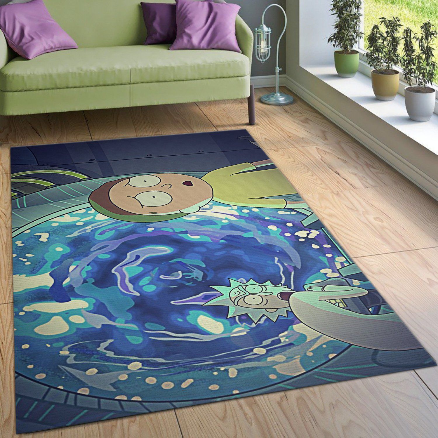 Rick And Morty Area Rug For Christmas Living Room Rug Home Decor Floor Decor - Indoor Outdoor Rugs