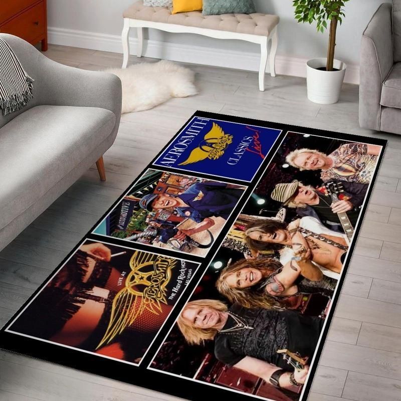 Aerosmith Live Albums 1 Living Room Area Rug Carpet,  Living room and bedroom Rug,  US Gift Decor - Indoor Outdoor Rugs