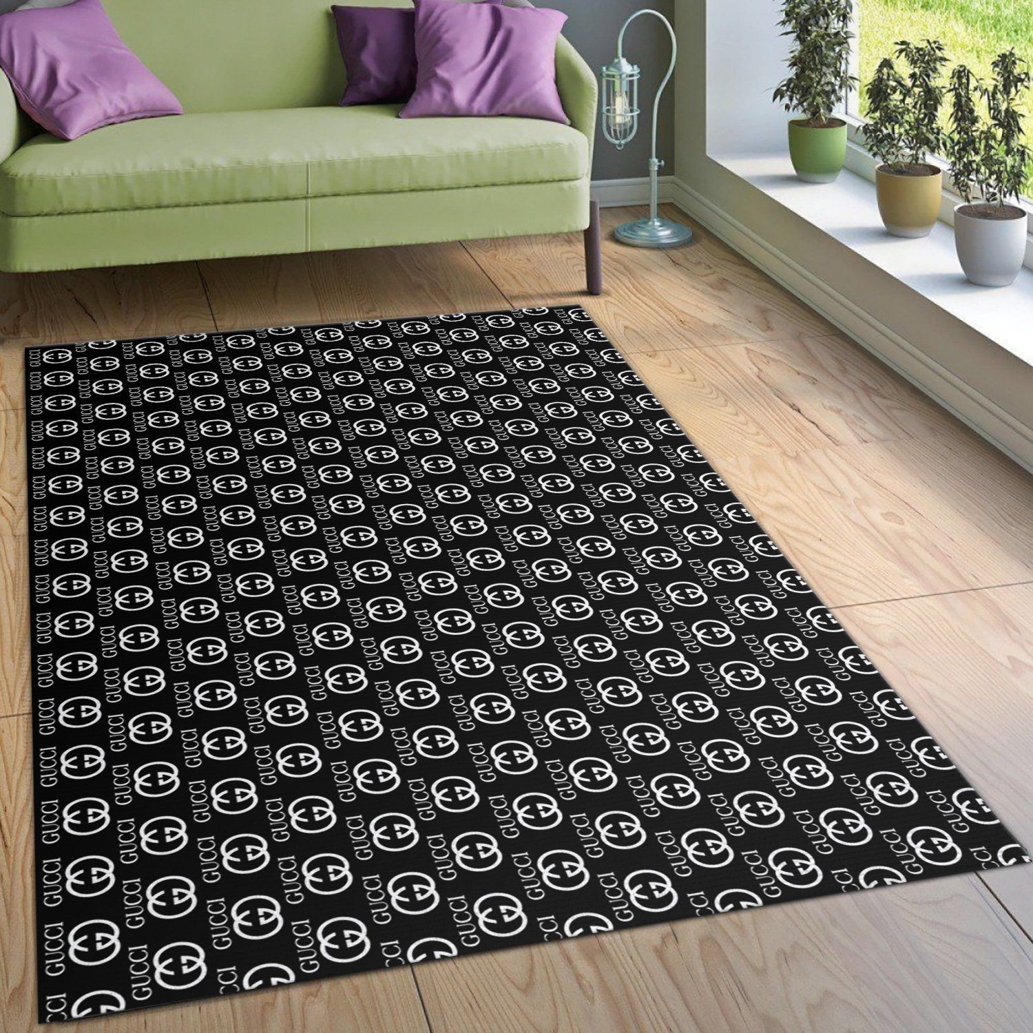 Gucci Area Rug For Christmas Bedroom Rug Christmas Gift US Decor - Indoor Outdoor Rugs