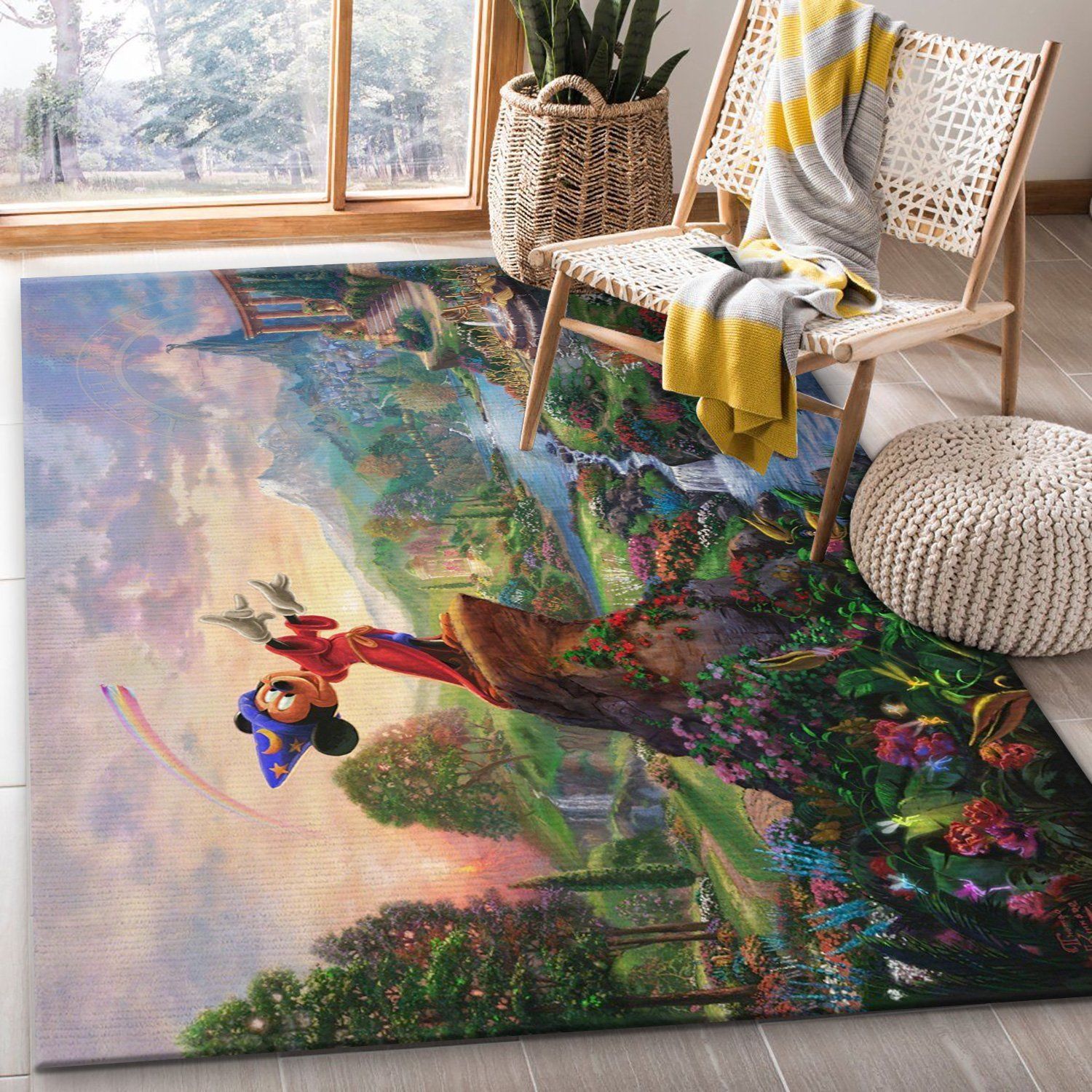 Fantasia Disney Area Rug Bedroom Rug Home Decor Floor Decor - Indoor Outdoor Rugs