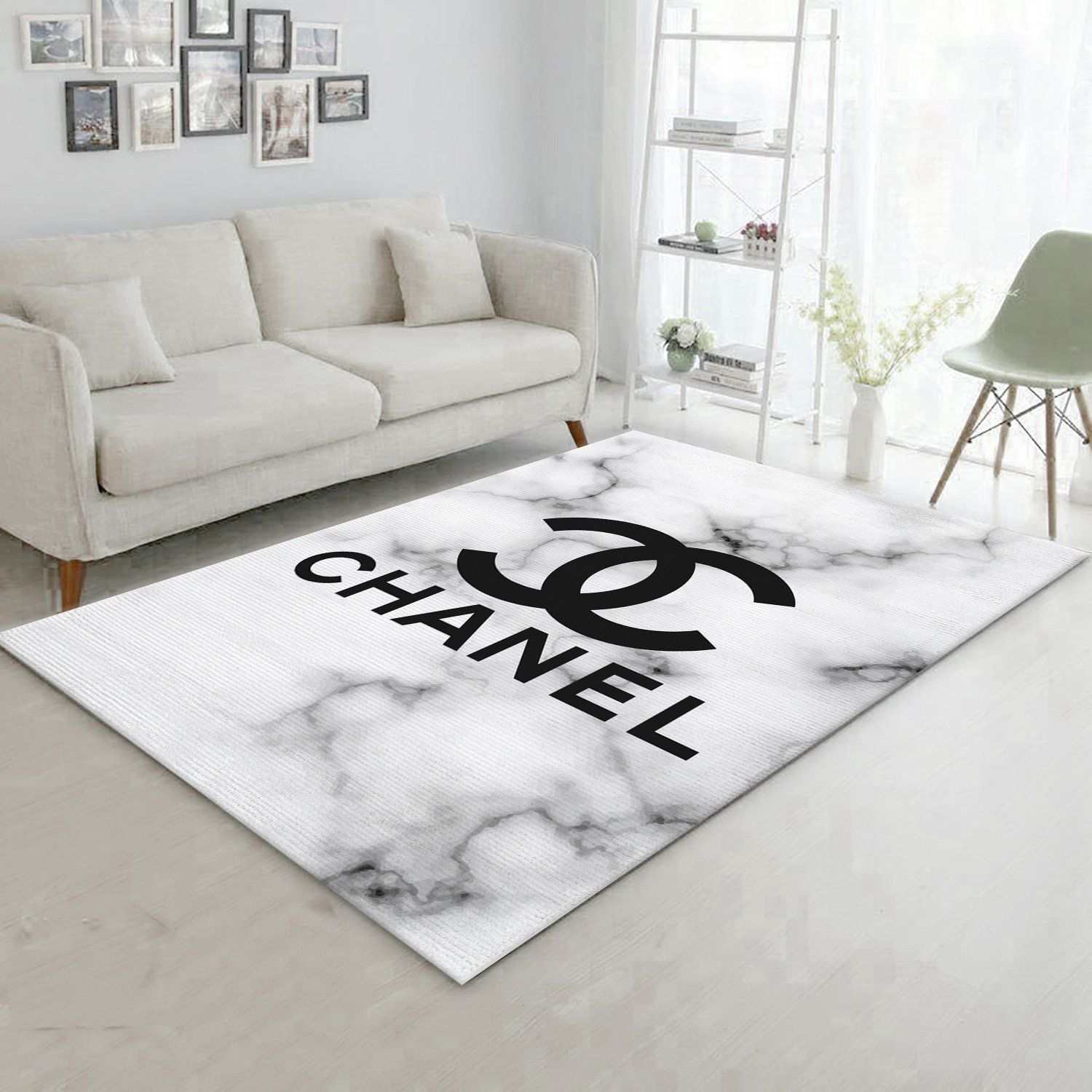 Chanel Area Rug Living Room Rug Home Decor Floor Decor - Indoor Outdoor Rugs