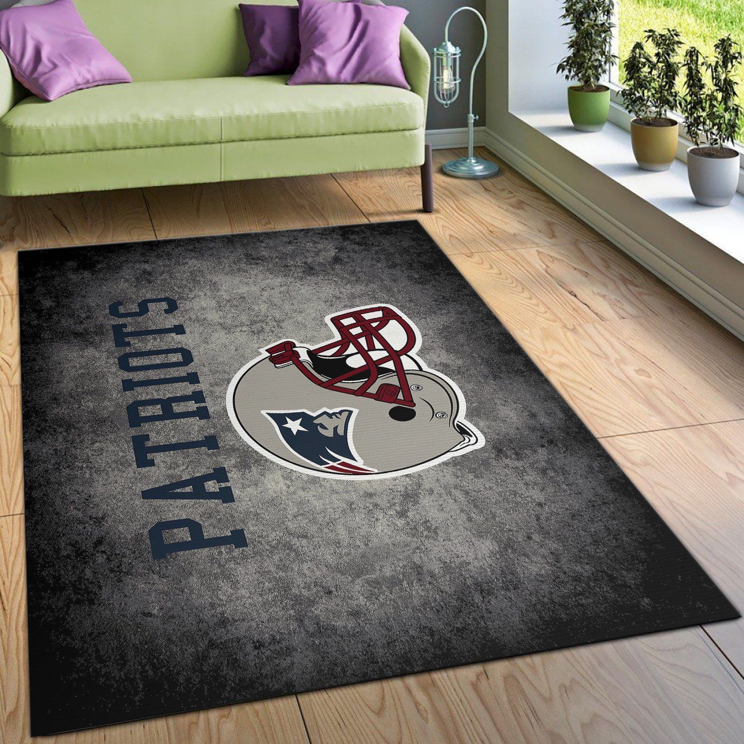 New England Patriots rug Football rug Floor Decor The US Decor - Indoor Outdoor Rugs