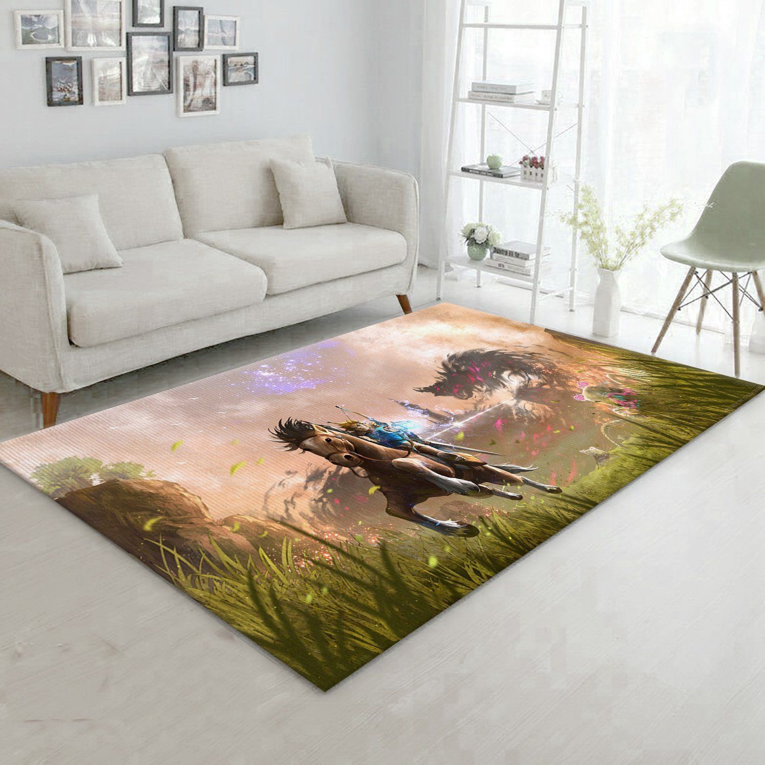 The Legend Of Zelda Breath Of The Wild V1 Gaming Area Rug Bedroom Rug Home Decor Floor Decor - Indoor Outdoor Rugs