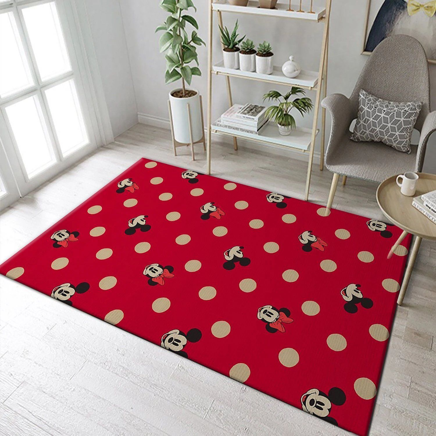 Minnie And Mickey Spot Mickey Mouse Area Rug Carpet, Living Room Rug, Home Decor - Indoor Outdoor Rugs