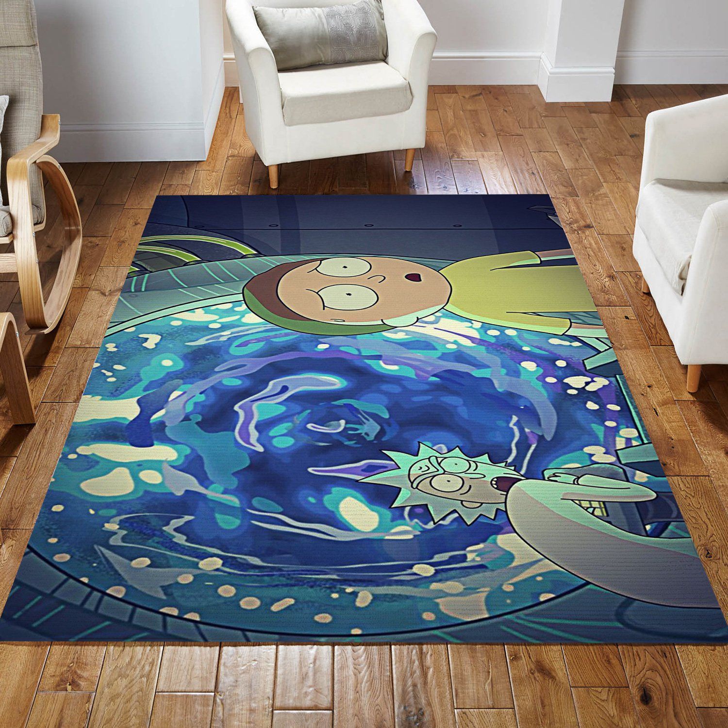 Rick And Morty Area Rug For Christmas Living Room Rug Home Decor Floor Decor - Indoor Outdoor Rugs