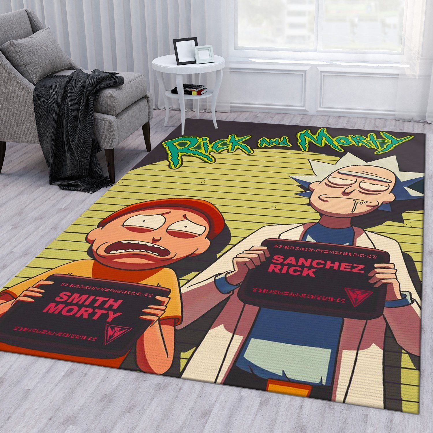 Rick And Morty Most Wanted Area Rug For Christmas Living Room Rug Home Decor Floor Decor - Indoor Outdoor Rugs