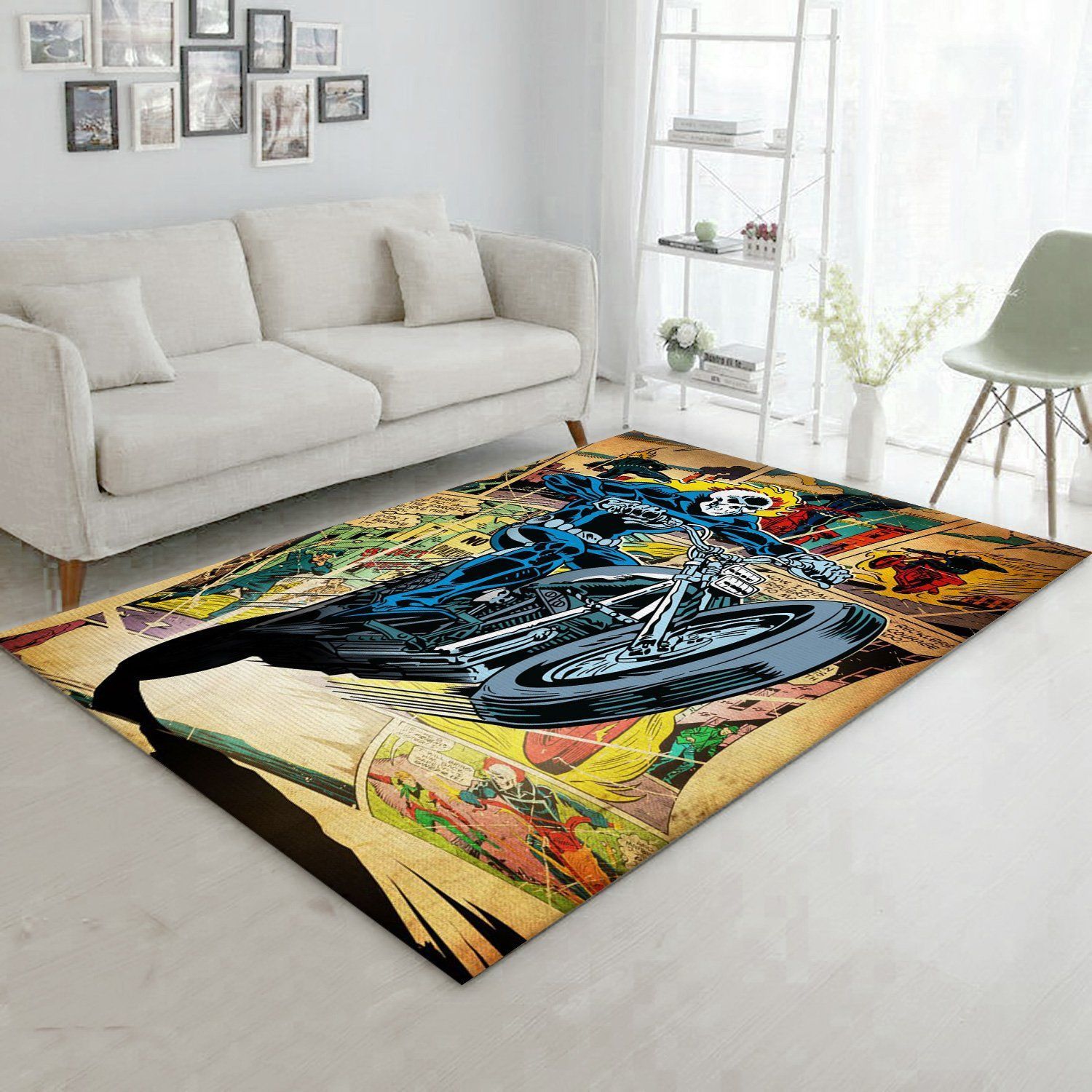 Ghost Rider Hero Movie Area Rug For Christmas Bedroom Home Decor Floor Decor - Indoor Outdoor Rugs