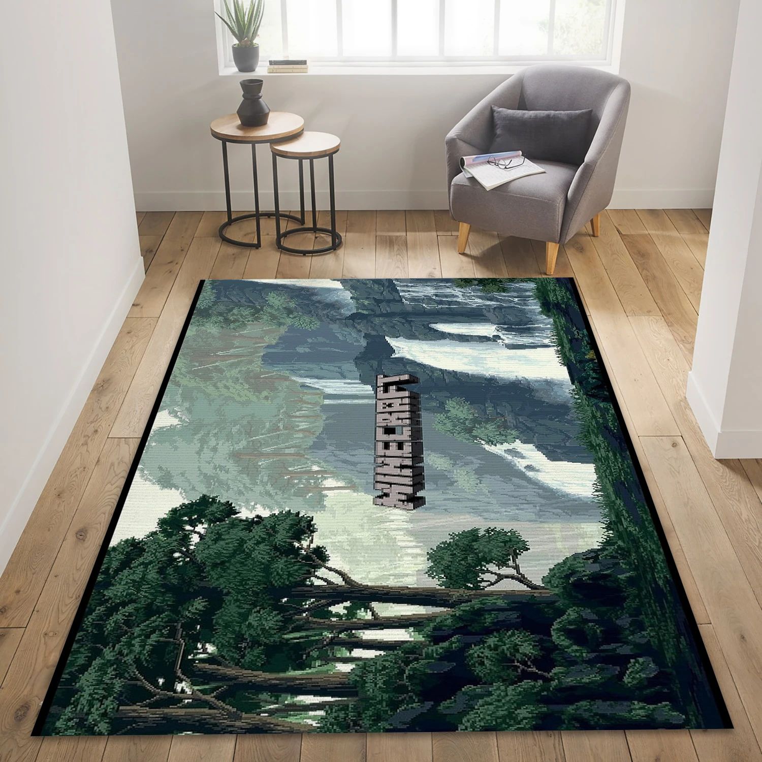 Minecraft Game Area Rug Carpet, Bedroom Rug - Home Decor Floor Decor - Indoor Outdoor Rugs