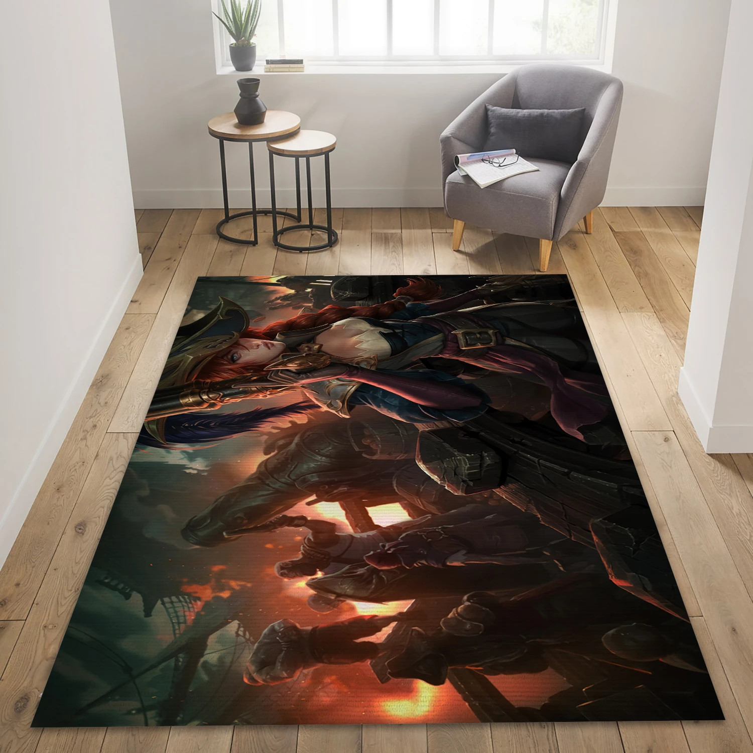 Captain Fortune Gaming Area Rug, Living Room Rug - Family Gift US Decor - Indoor Outdoor Rugs