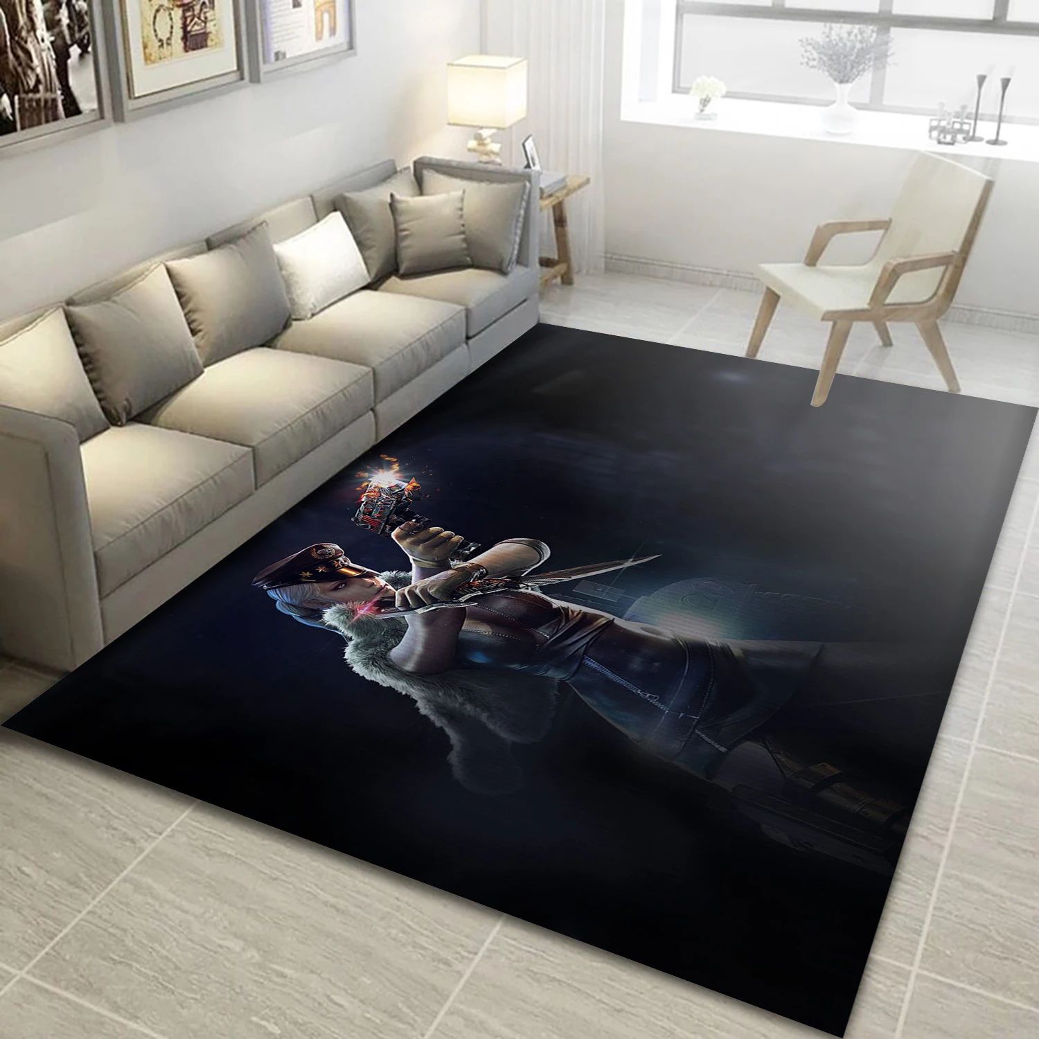 Crossfire Video Game Area Rug For Christmas, Living Room Rug - US Decor - Indoor Outdoor Rugs