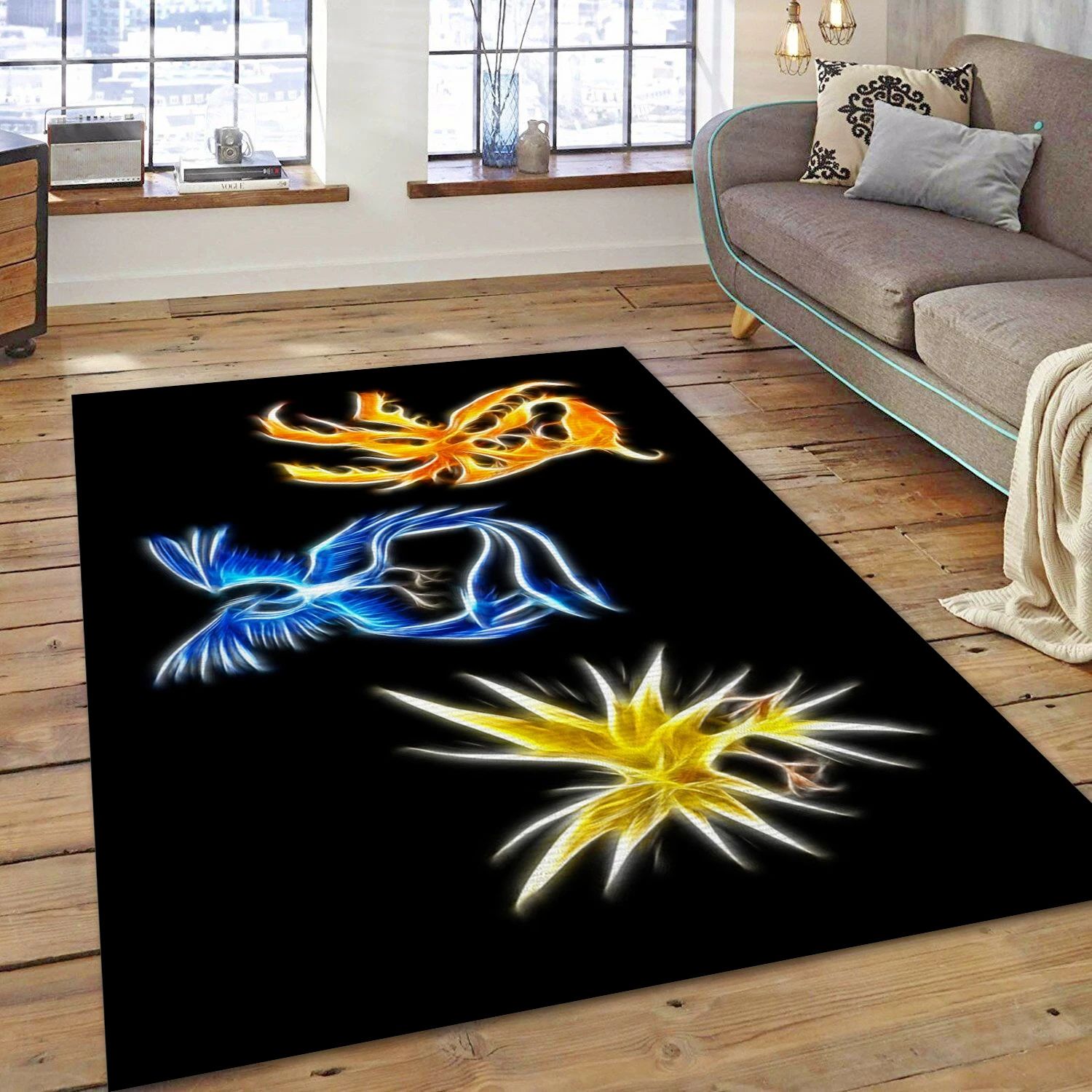 Pok Mon Video Game Reangle Rug, Living Room Rug - Home Decor Floor Decor - Indoor Outdoor Rugs