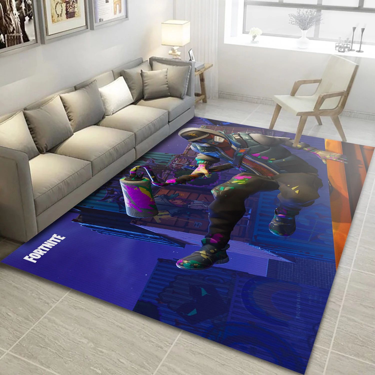 Fortnite Video Game Area Rug Area, Bedroom Rug - US Decor - Indoor Outdoor Rugs