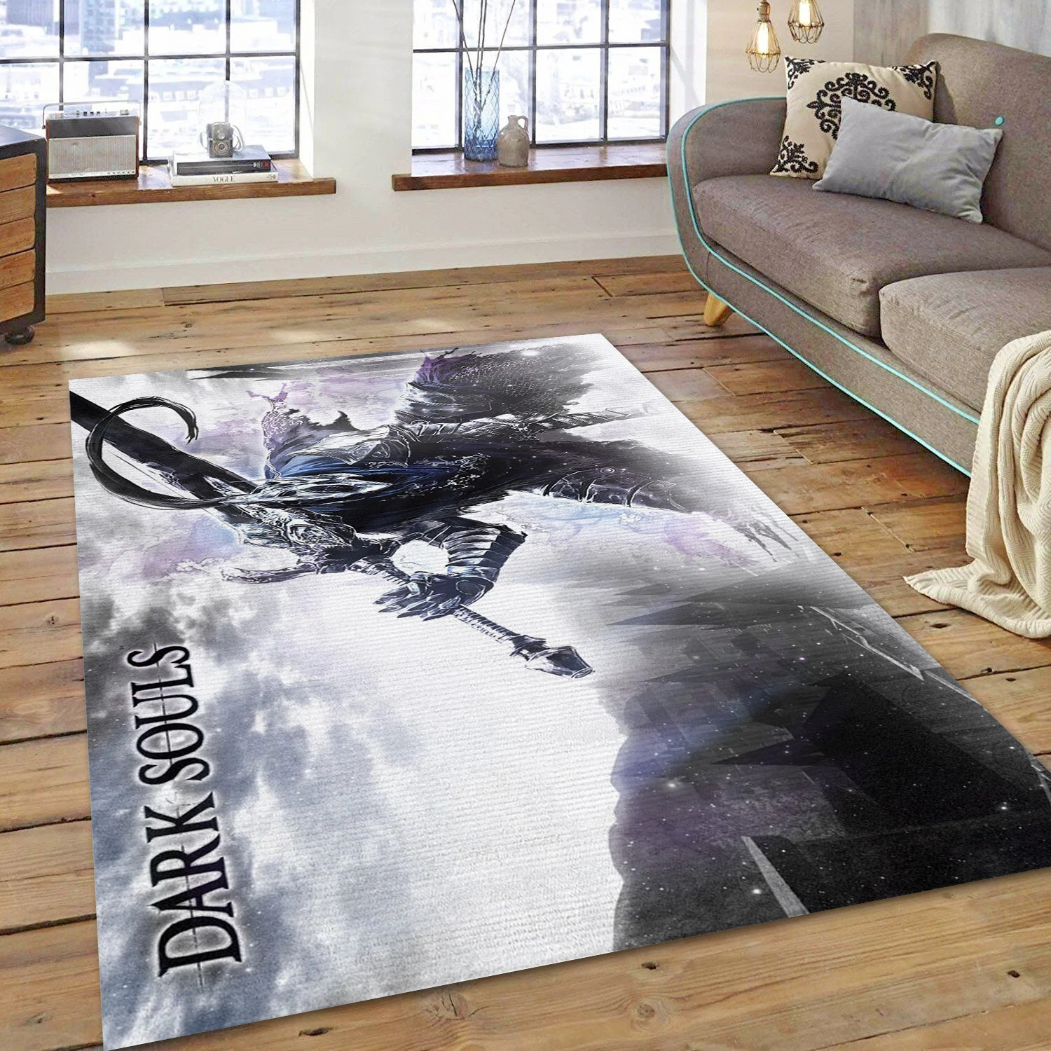 Dark Souls Laptop Wp Video Game Reangle Rug, Bedroom Rug - Christmas Gift Decor - Indoor Outdoor Rugs