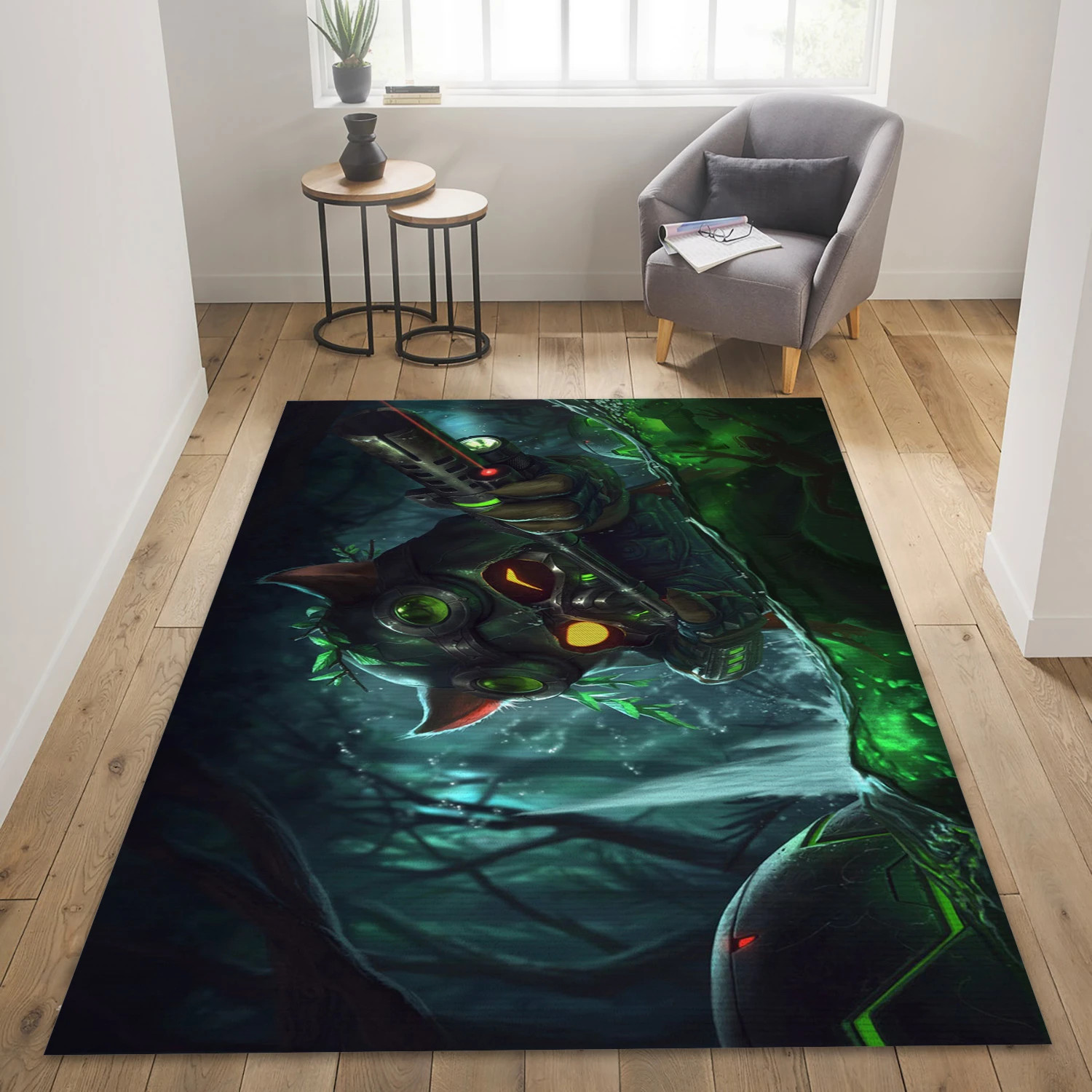 Omega Squad Teemo Video Game Reangle Rug, Living Room Rug - Family Gift US Decor - Indoor Outdoor Rugs