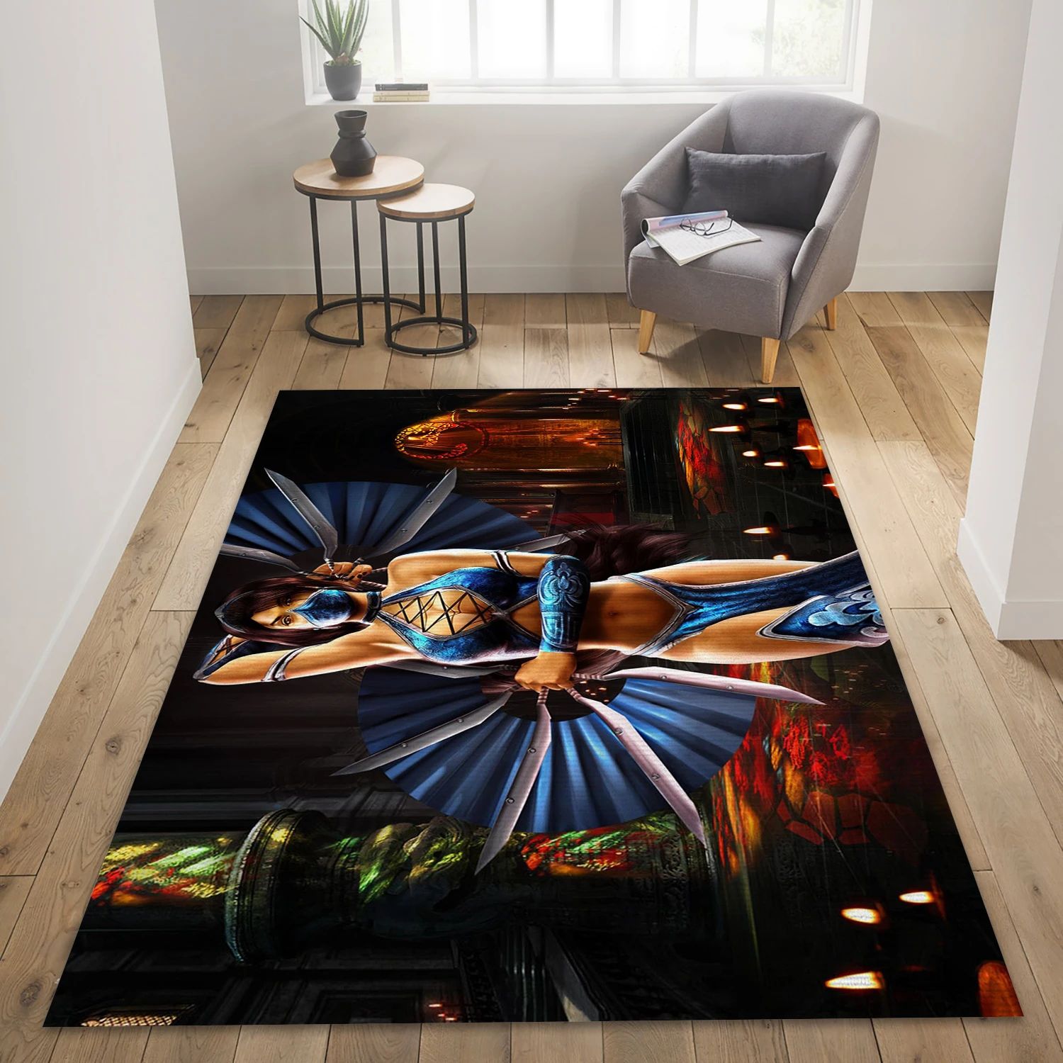 Mortal Kombat Gaming Area Rug, Bedroom Rug - Family Gift US Decor - Indoor Outdoor Rugs