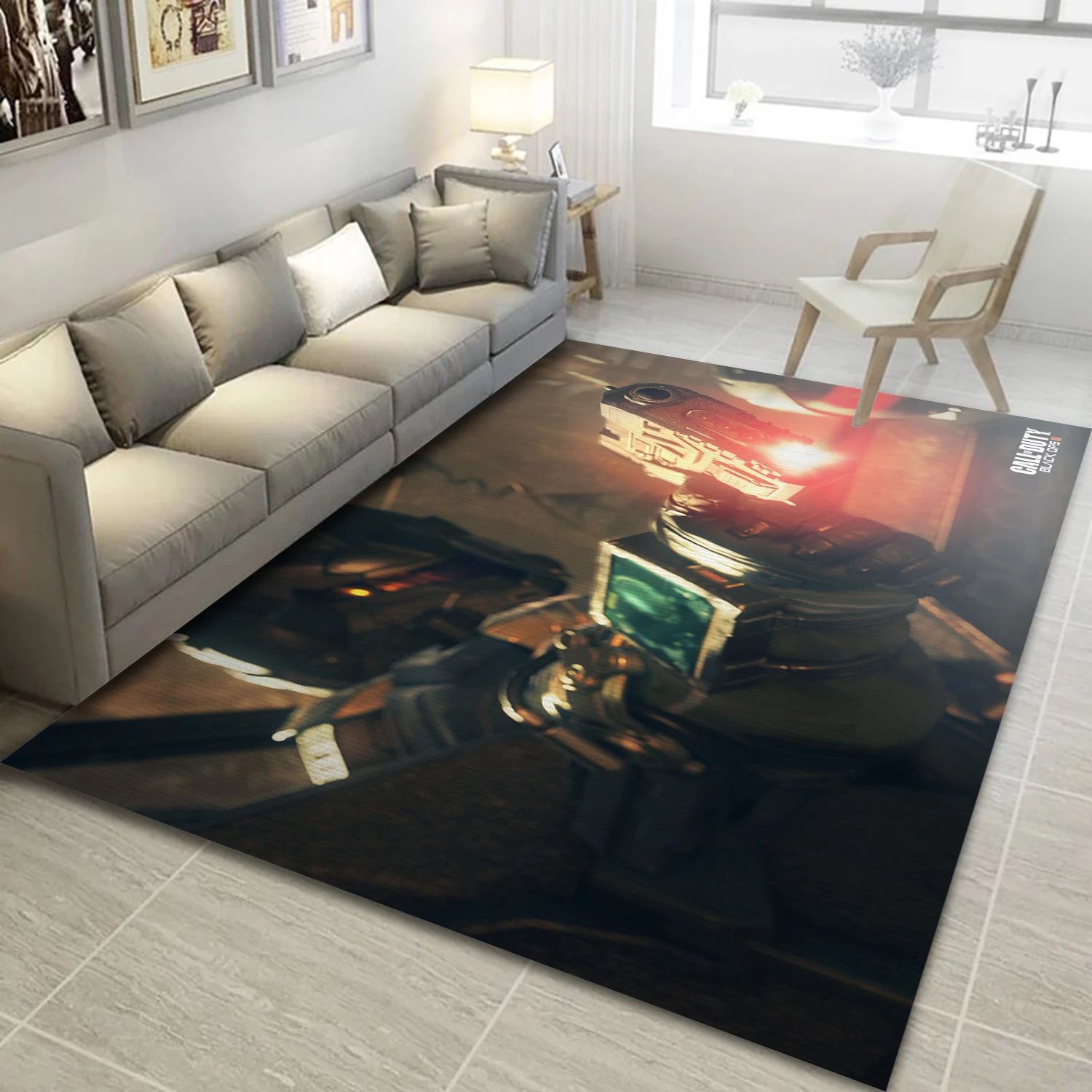 Call Of Duty Black Ops Iii Video Game Reangle Rug, Living Room Rug - US Decor - Indoor Outdoor Rugs