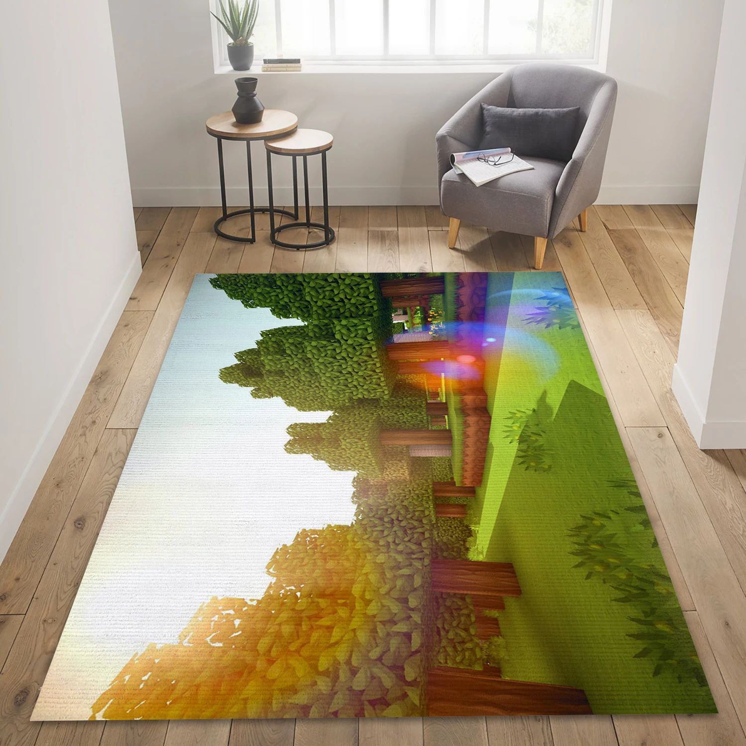 Minecraft Video Game Area Rug Area, Bedroom Rug - Christmas Gift Decor - Indoor Outdoor Rugs