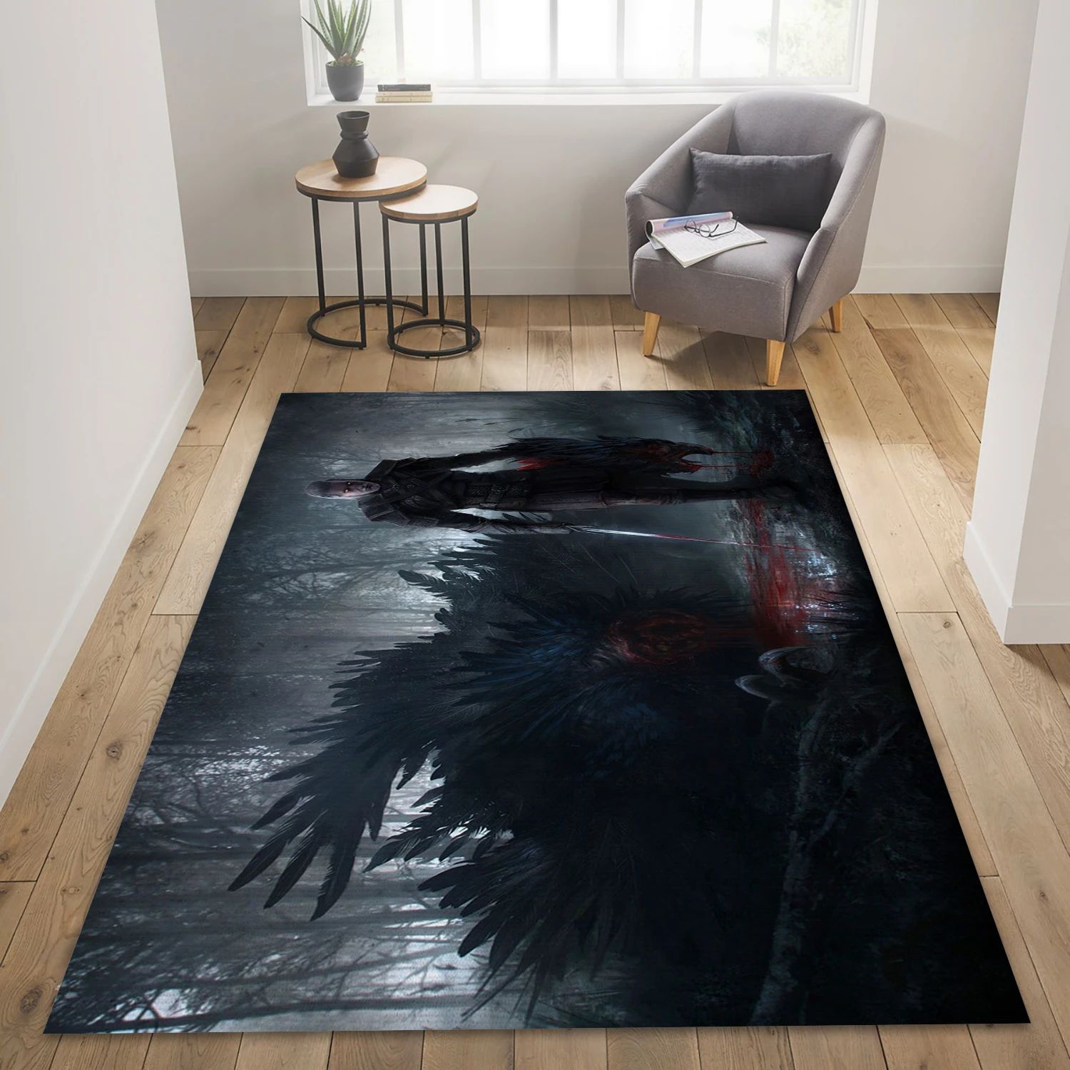 The Witcher Geralt Of Rivia Video Game Area Rug Area, Area Rug - Family Gift US Decor - Indoor Outdoor Rugs