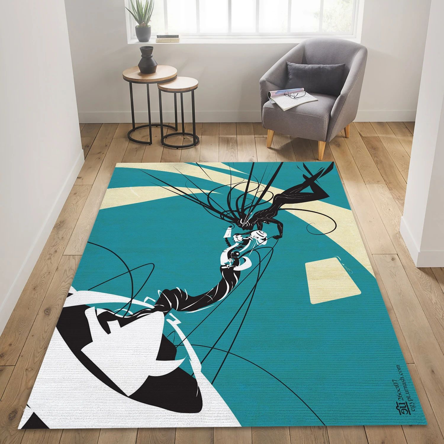 Portal Game Area Rug Carpet, Living Room Rug - Home Decor Floor Decor - Indoor Outdoor Rugs