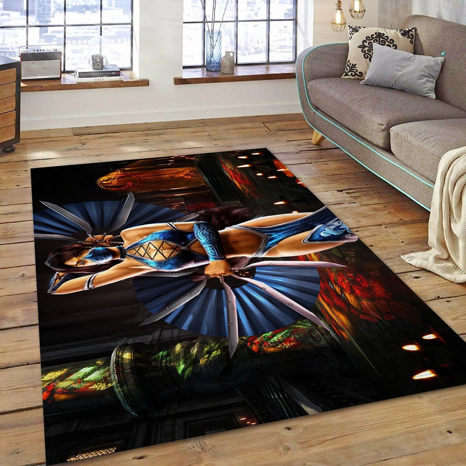 Mortal Kombat Gaming Area Rug, Bedroom Rug - Family Gift US Decor - Indoor Outdoor Rugs